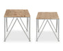 Nesting Table Silver 2 Piece 2