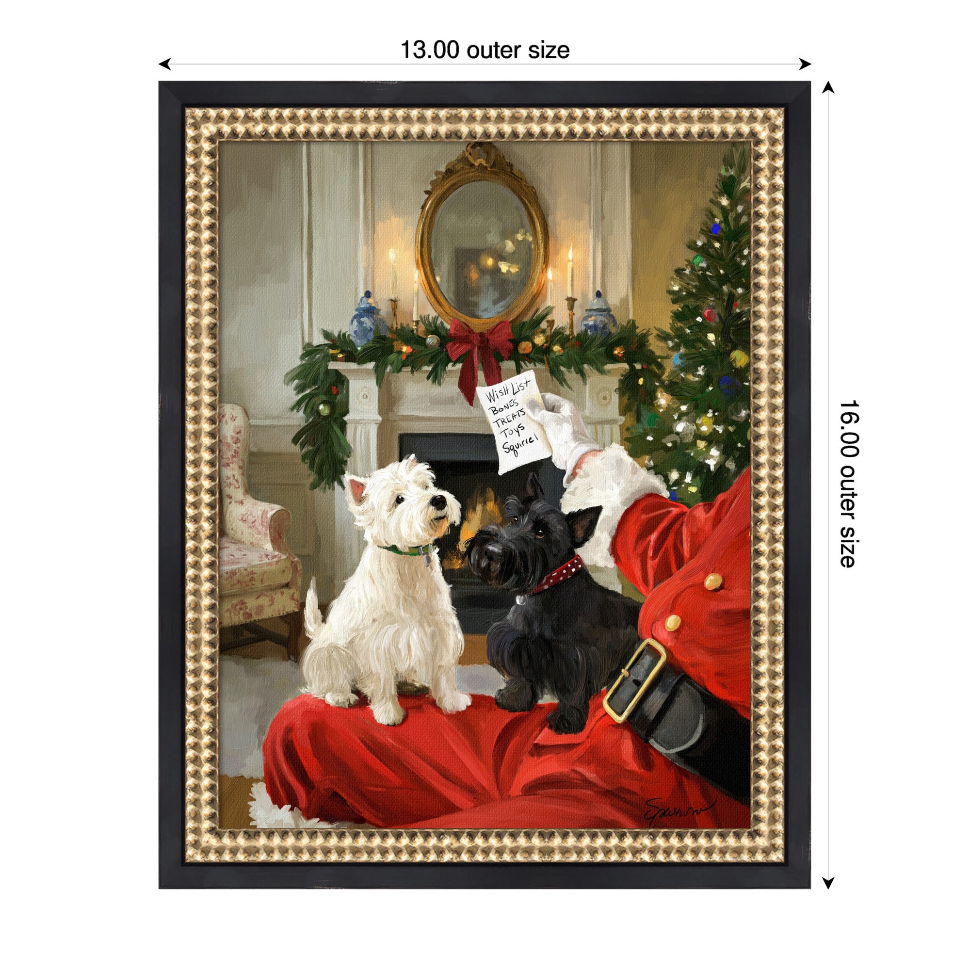 Mounted Canvas Castellan Black 13x16 2