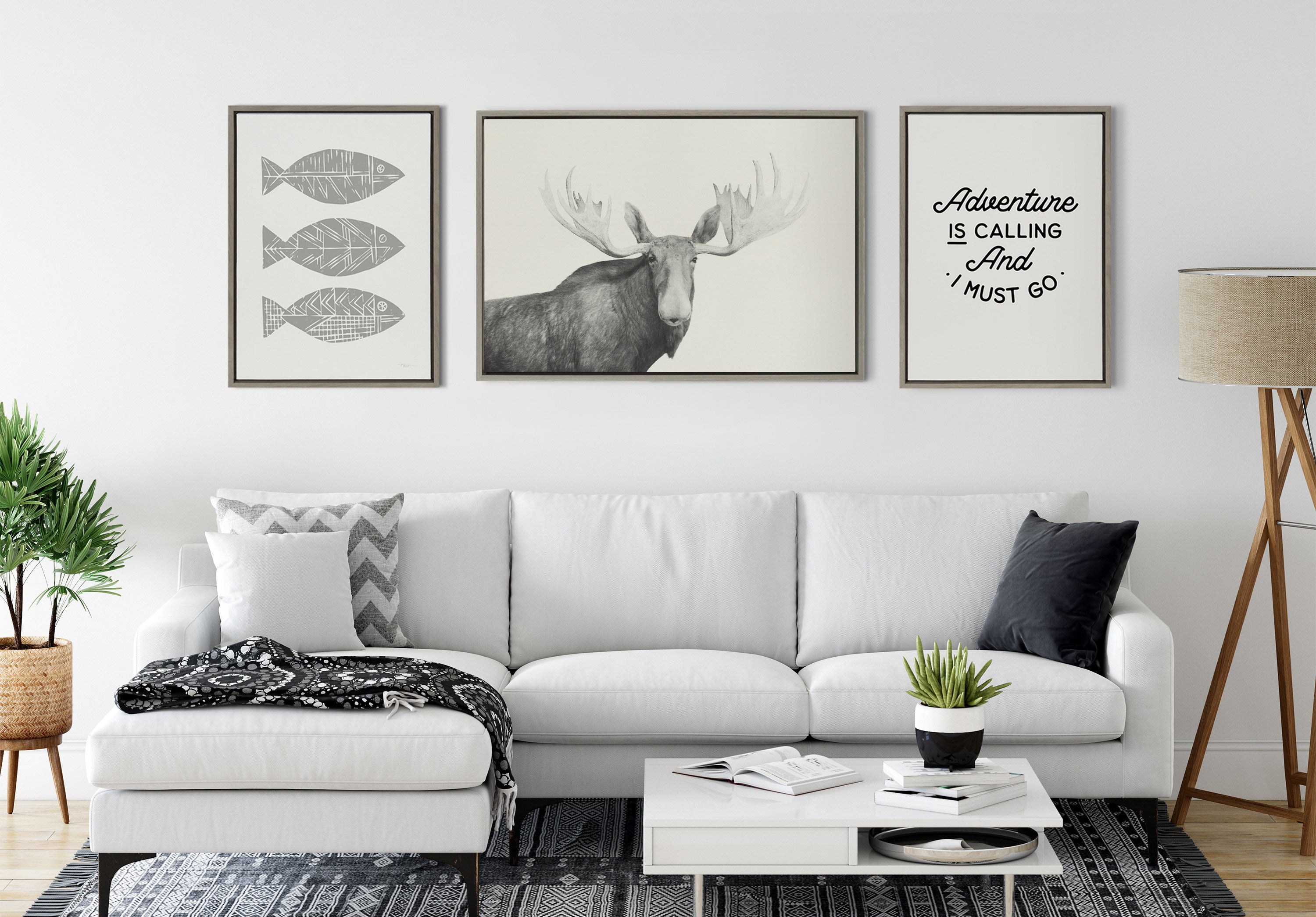 Framed Canvas Sylvie Graywash 23x33 6