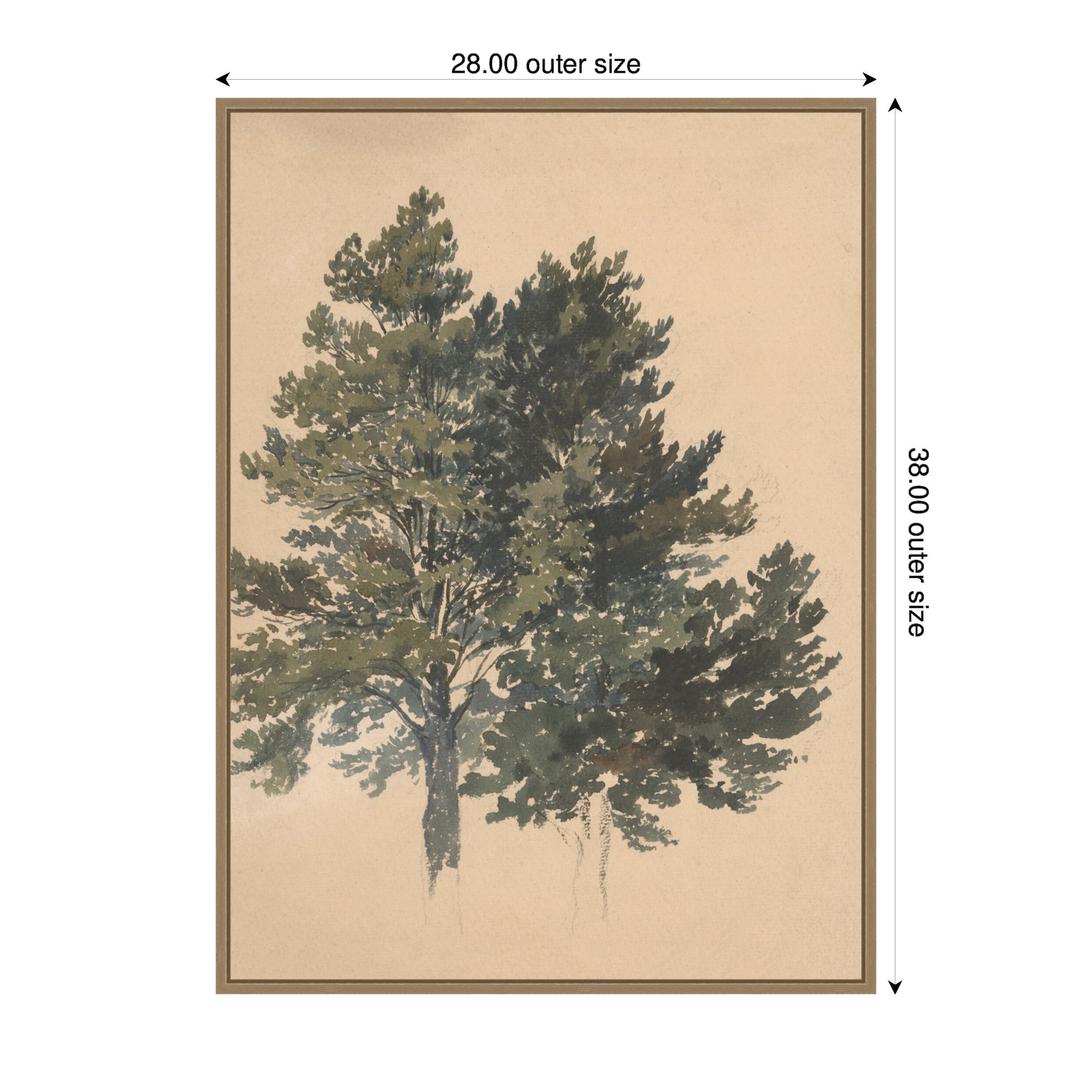 Framed Canvas 28x38 Sylvie Dark Gold 2