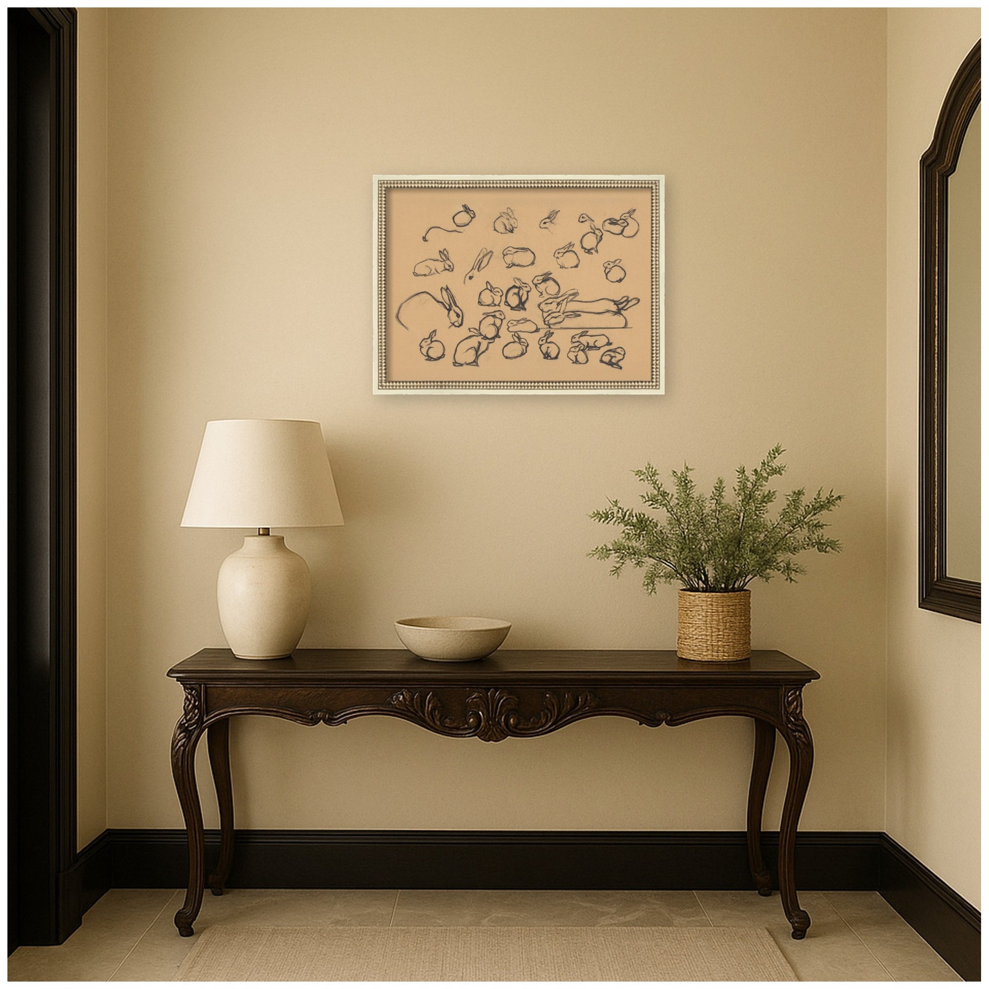 Mounted Canvas 26x20 Castellan Distressed White 6