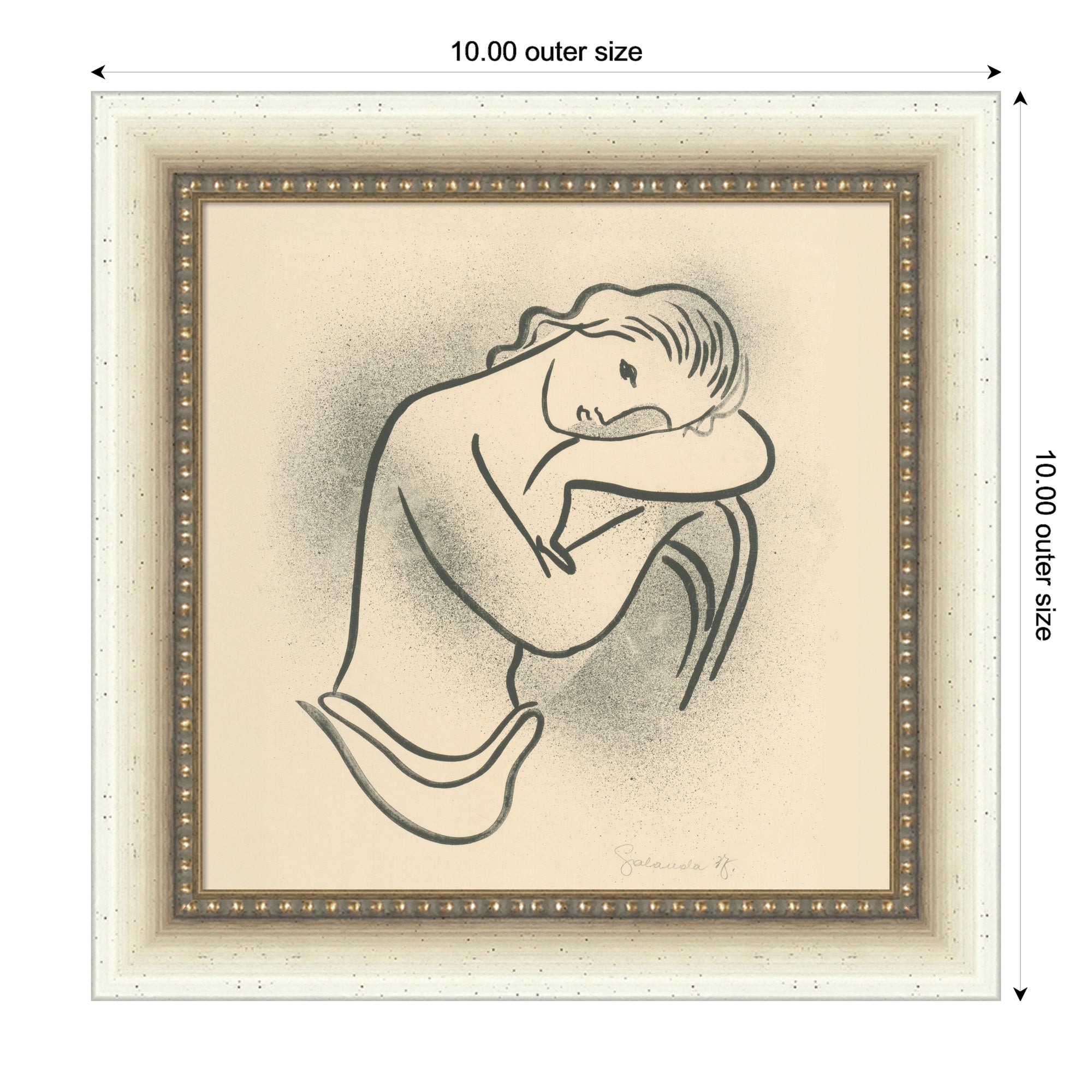 Mounted Canvas 10x10 Belmont Distress White 2