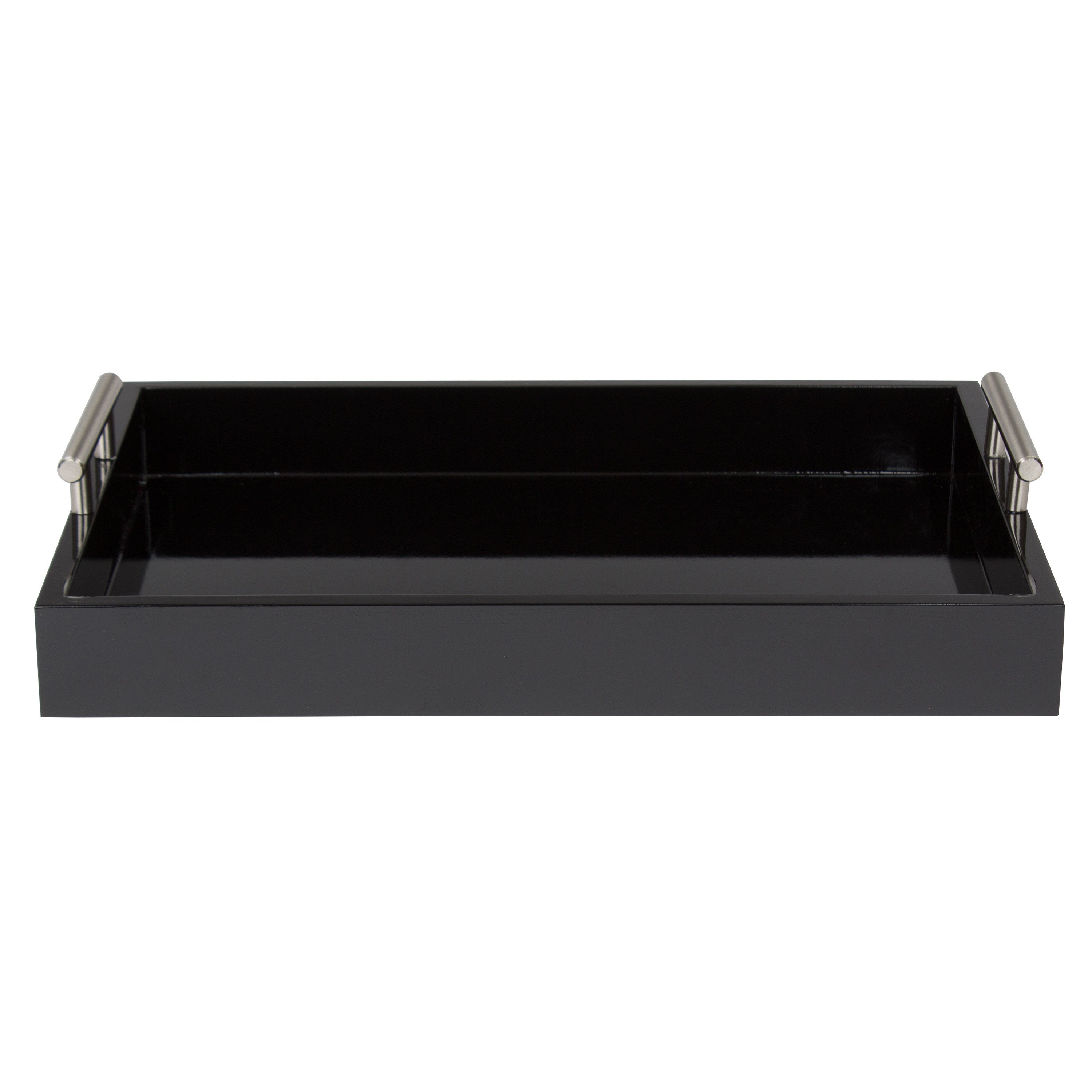 Single Tray Black Silver 17x13 2