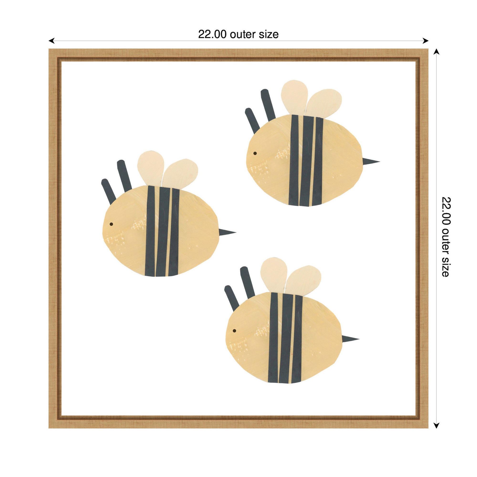 Buzzing Bees by Alicia Abla Framed Canvas Wall Art Print