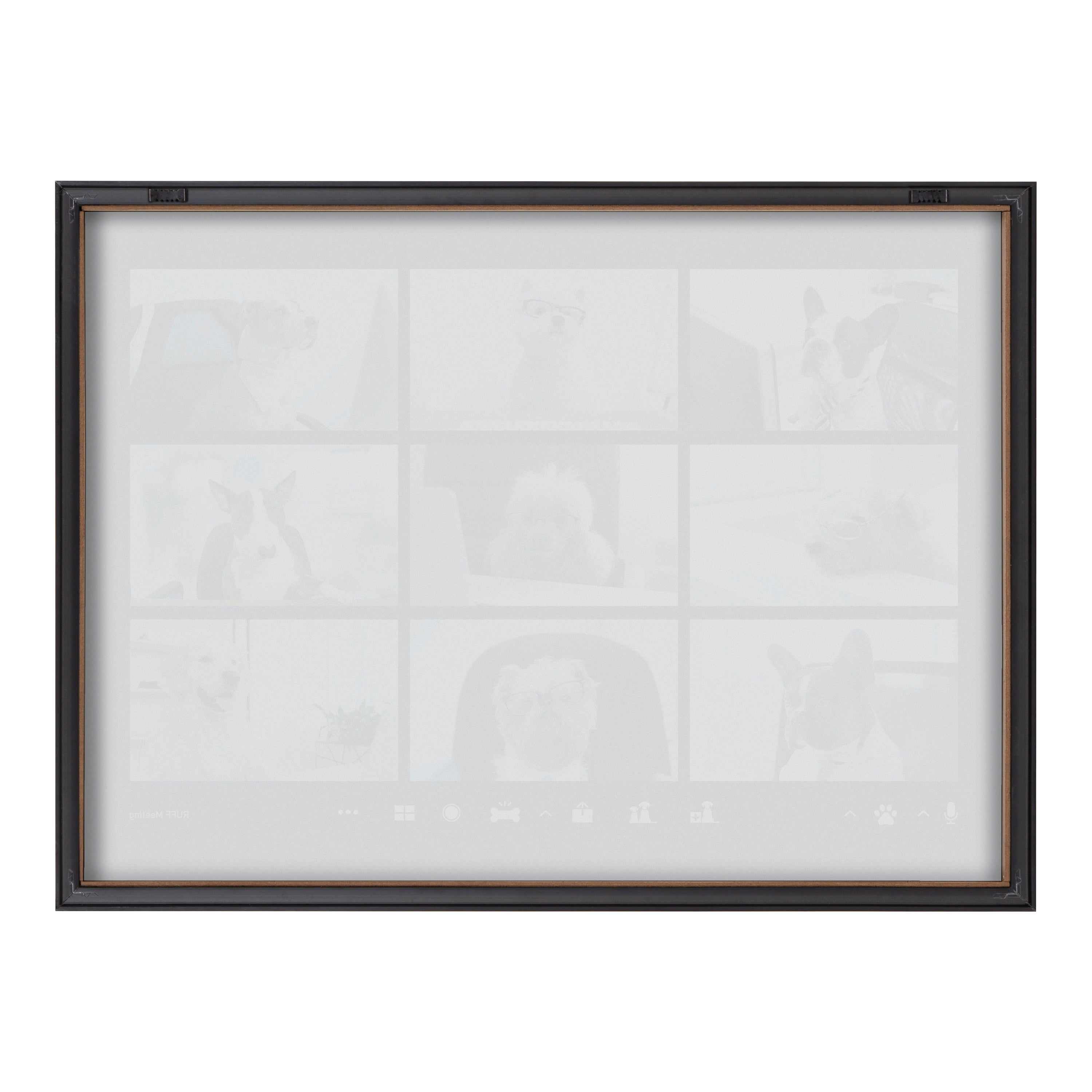 Blake Video Chat Dogs Framed Printed Glass by The Creative Bunch Studio
