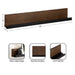 Floating Shelf Walnut Brown Black 30x4 2