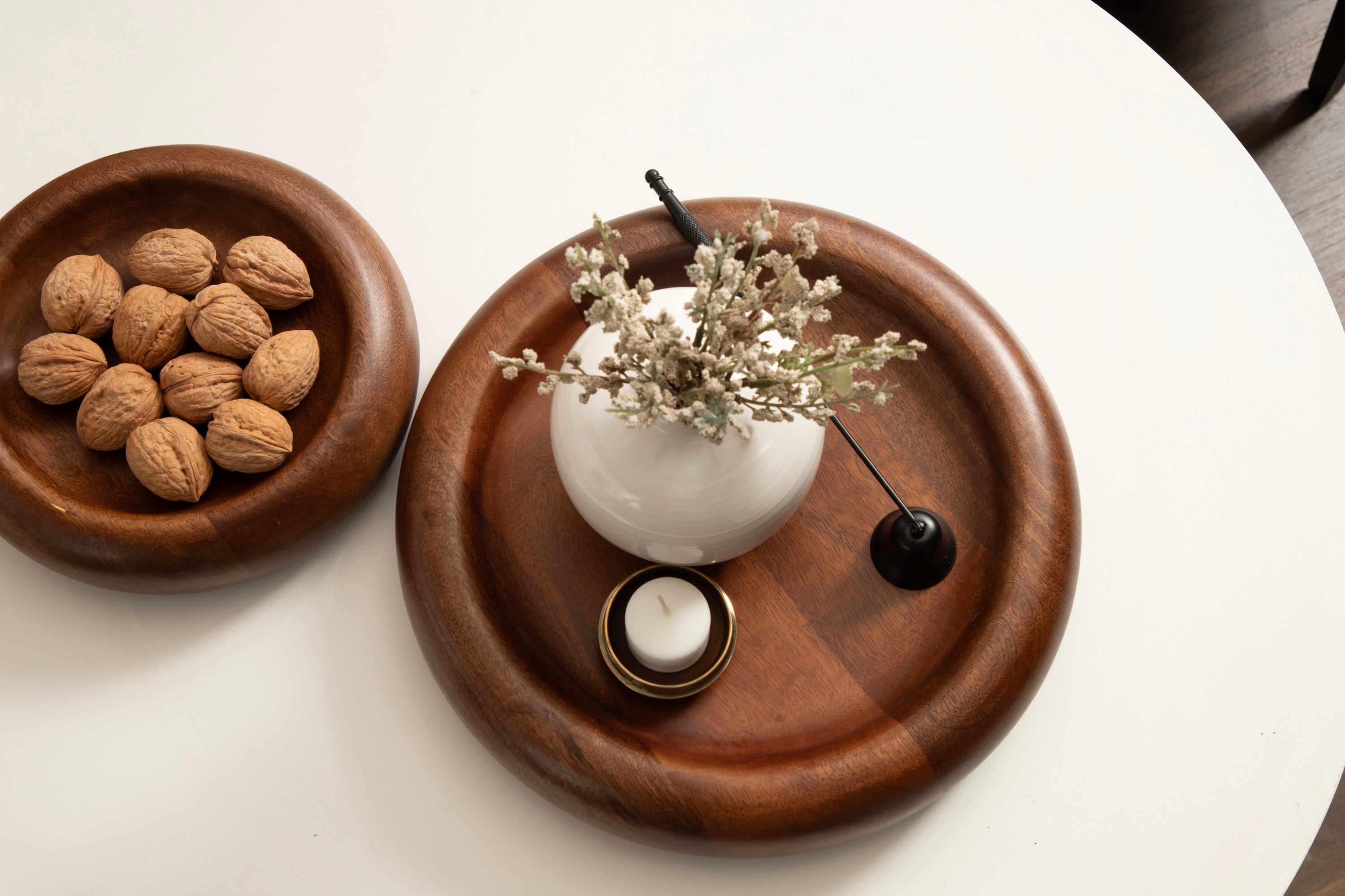Serving Tray Walnut Brown 2 Piece 8