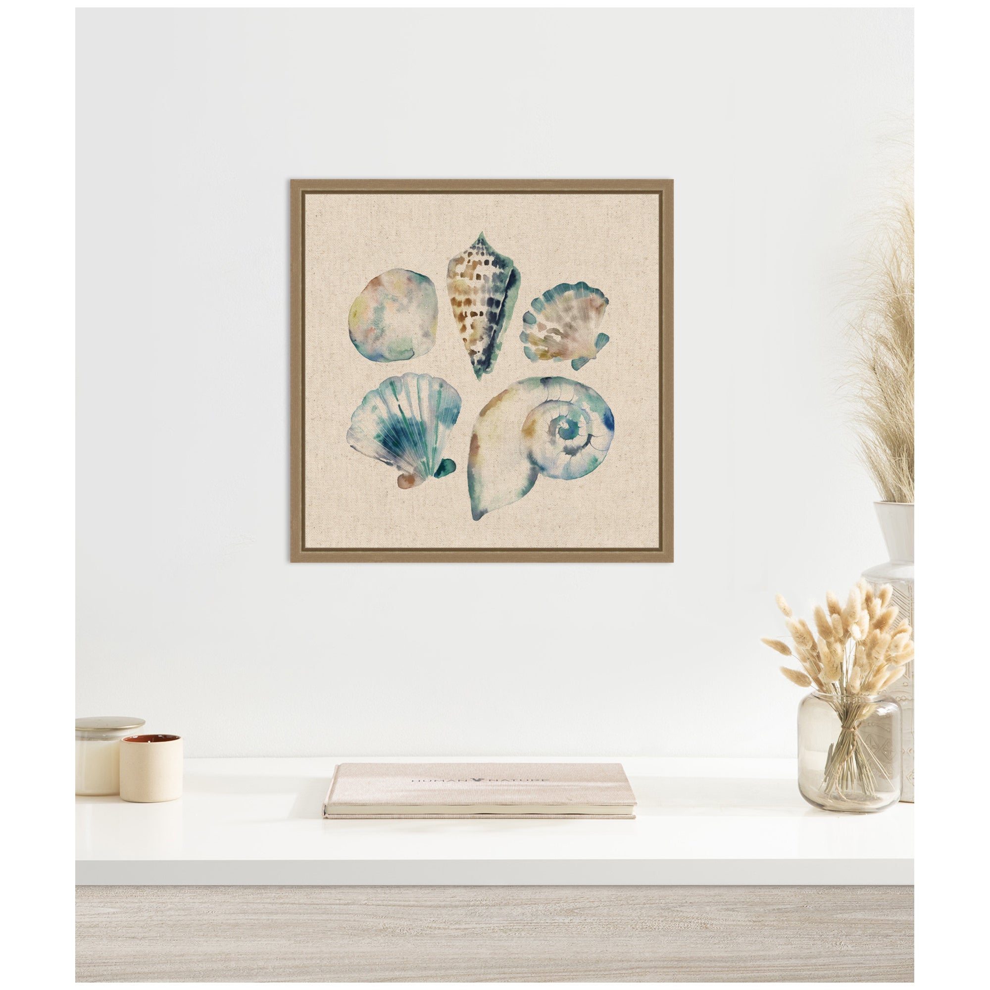 Framed Canvas Sylvie Dark Gold 16x16 6