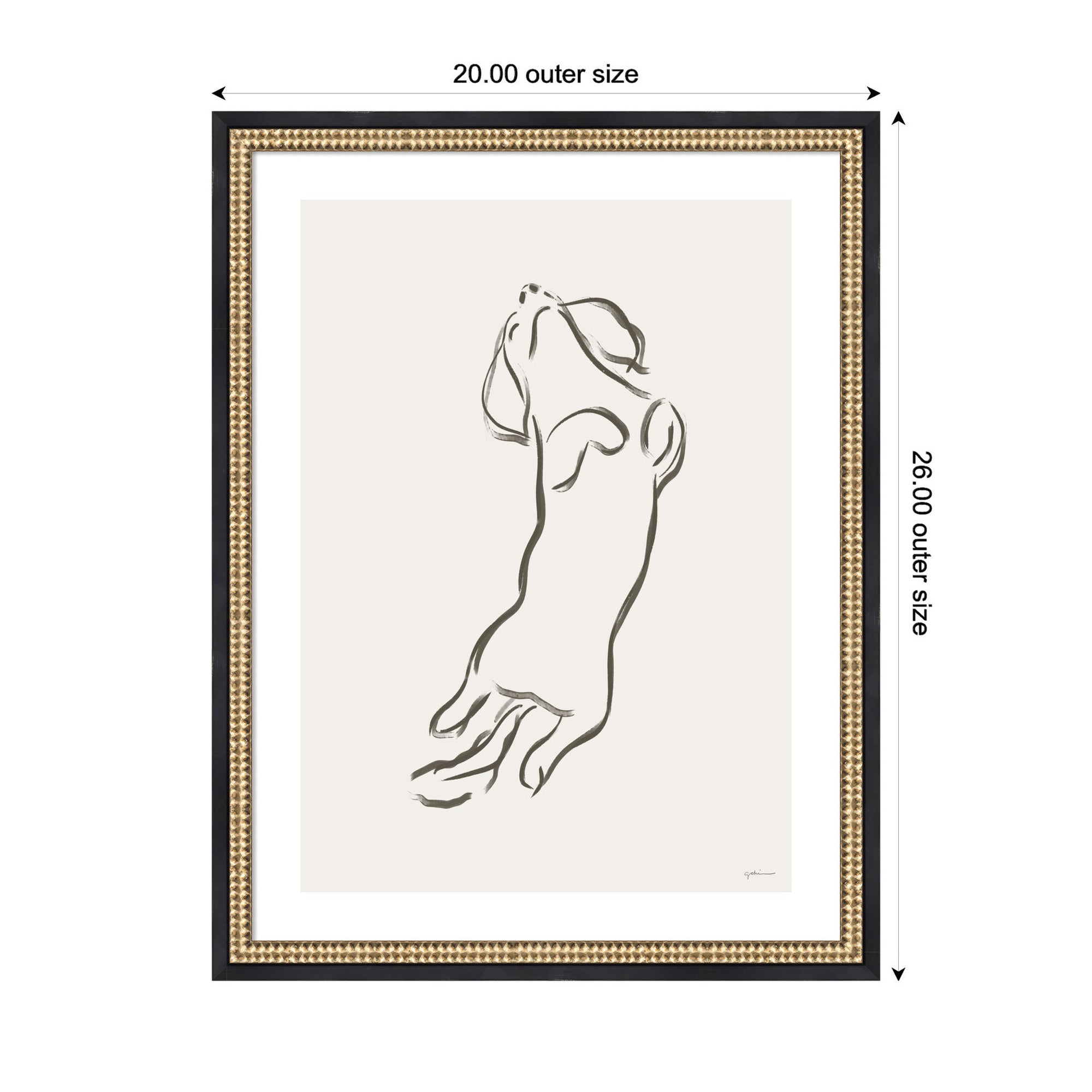 Dachshund Dog by Gabrielly Guedes Framed Wall Art Print