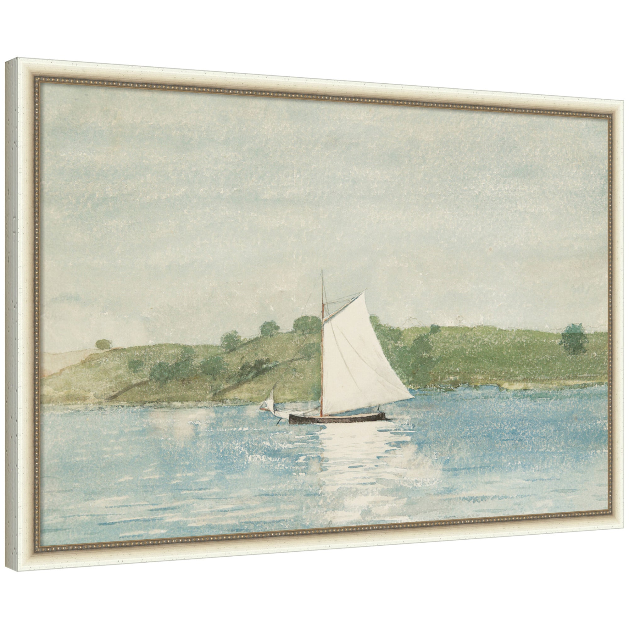 Mounted Canvas 38x26 Belmont Distress White 7