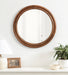 Round Mirror Walnut Brown 26" Diameter 6