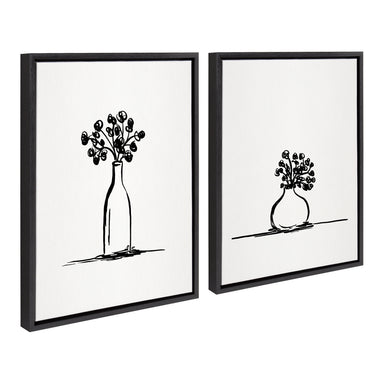 Art Set Sylvie Black 2 Piece Set 18x24 2