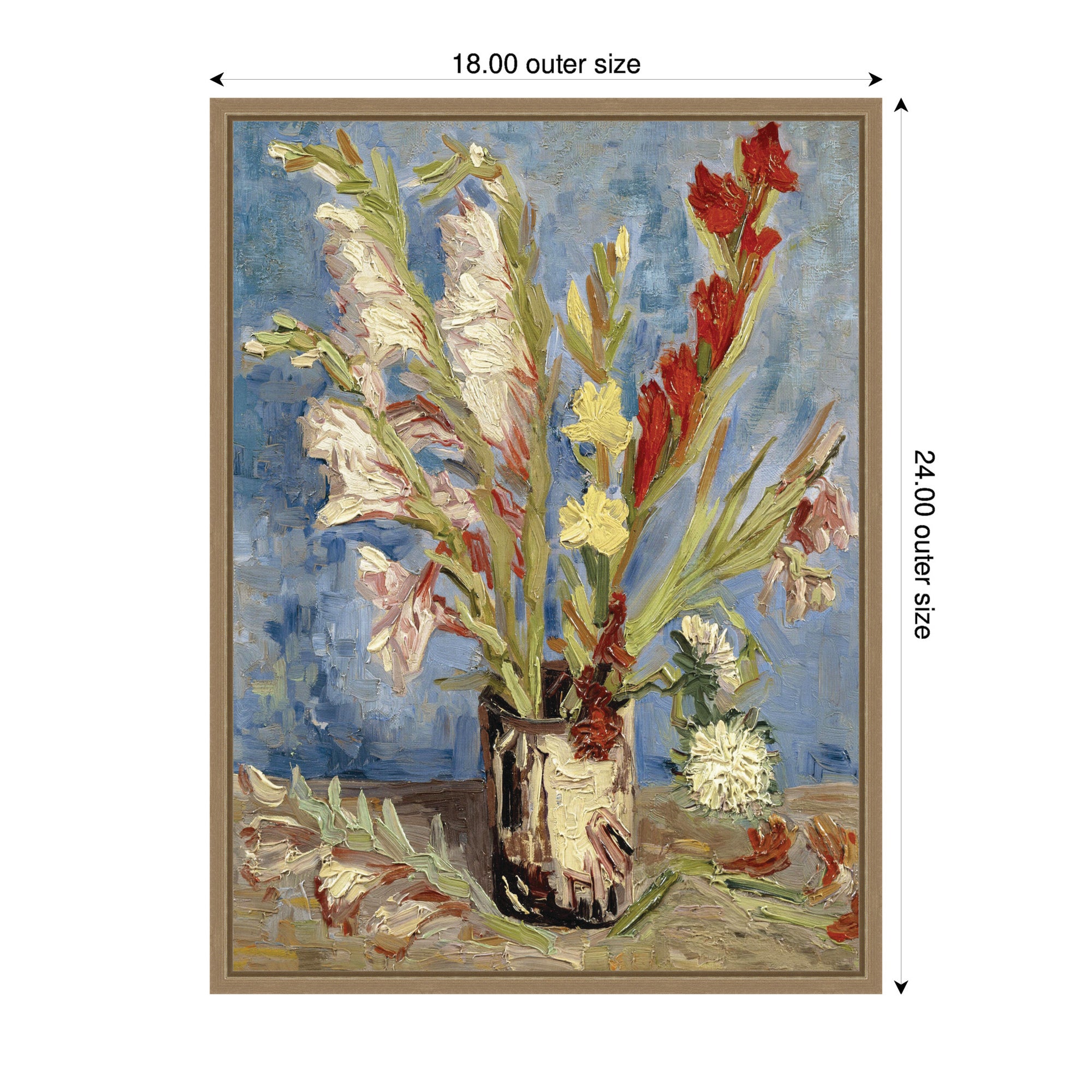 Framed Canvas 18x24 Sylvie Dark Gold 2