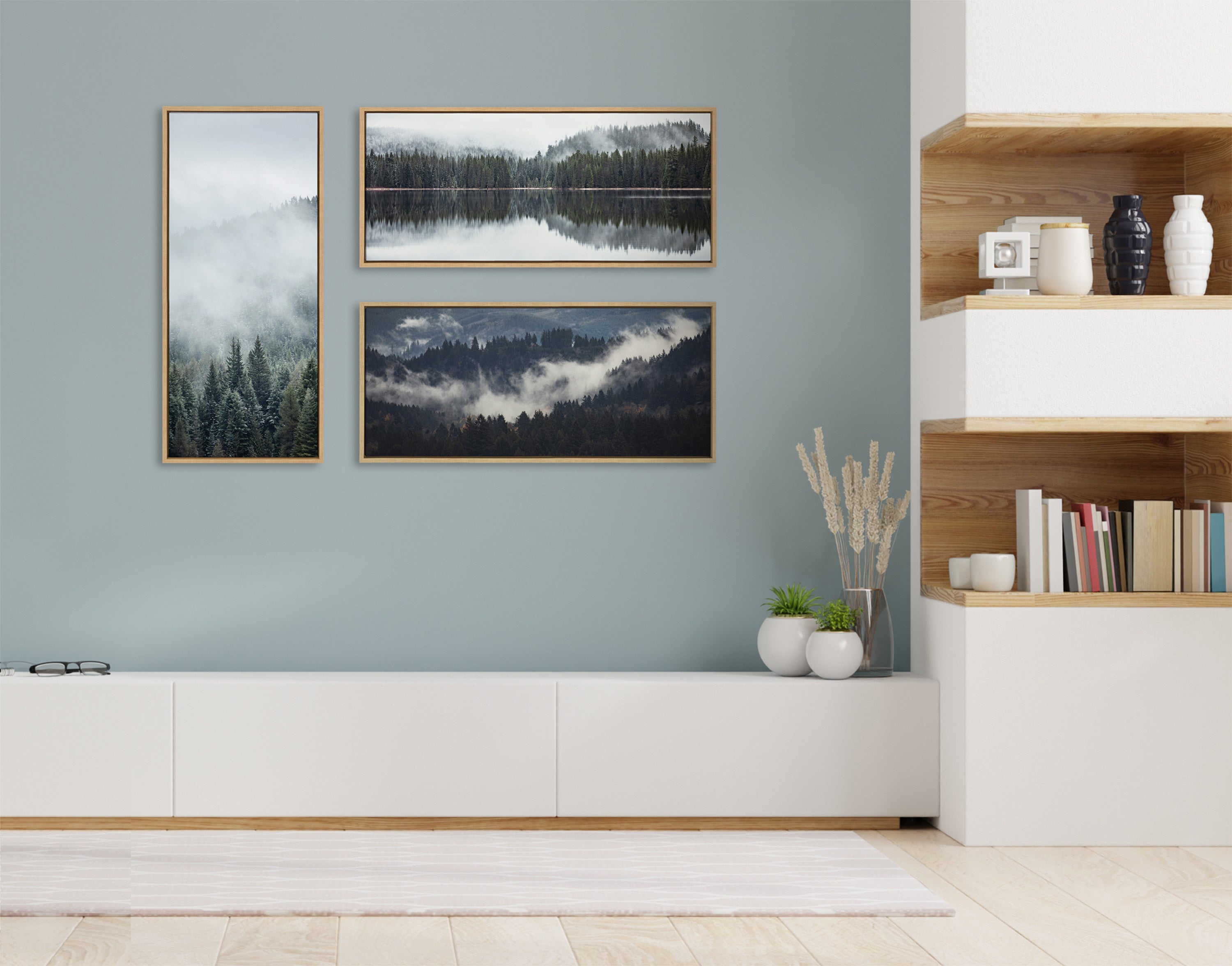 Framed Canvas 18x40 Sylvie Natural 6