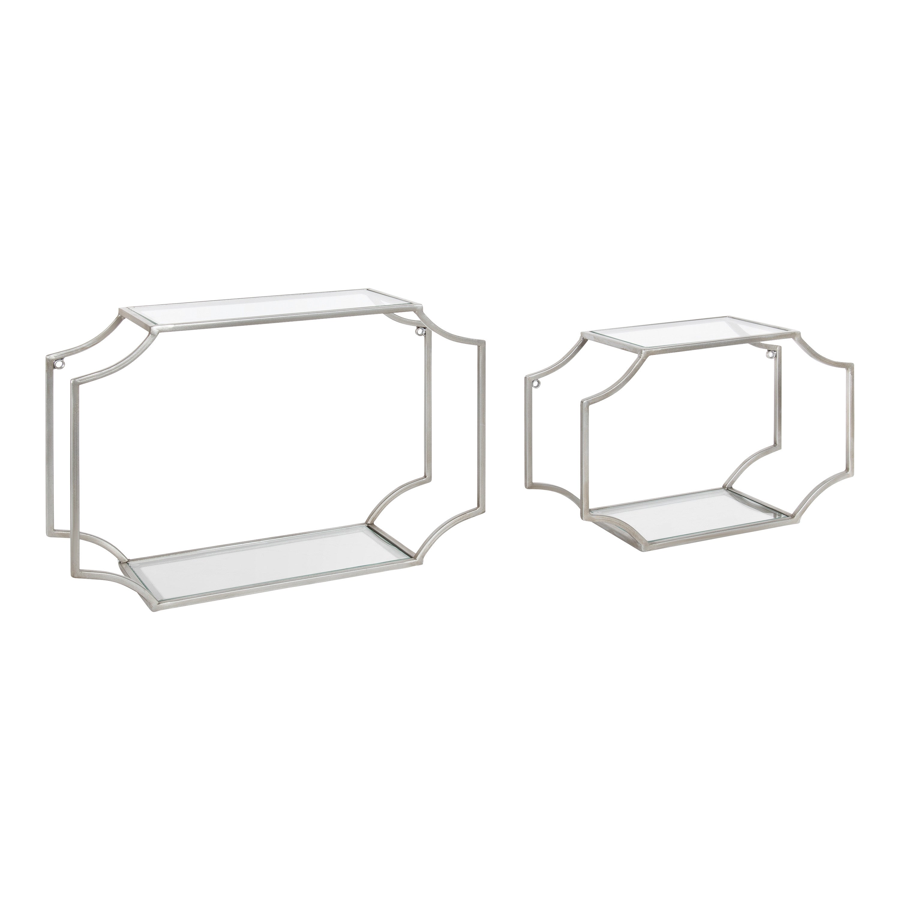 Accent Shelf Silver 2 Piece 18 inch 1