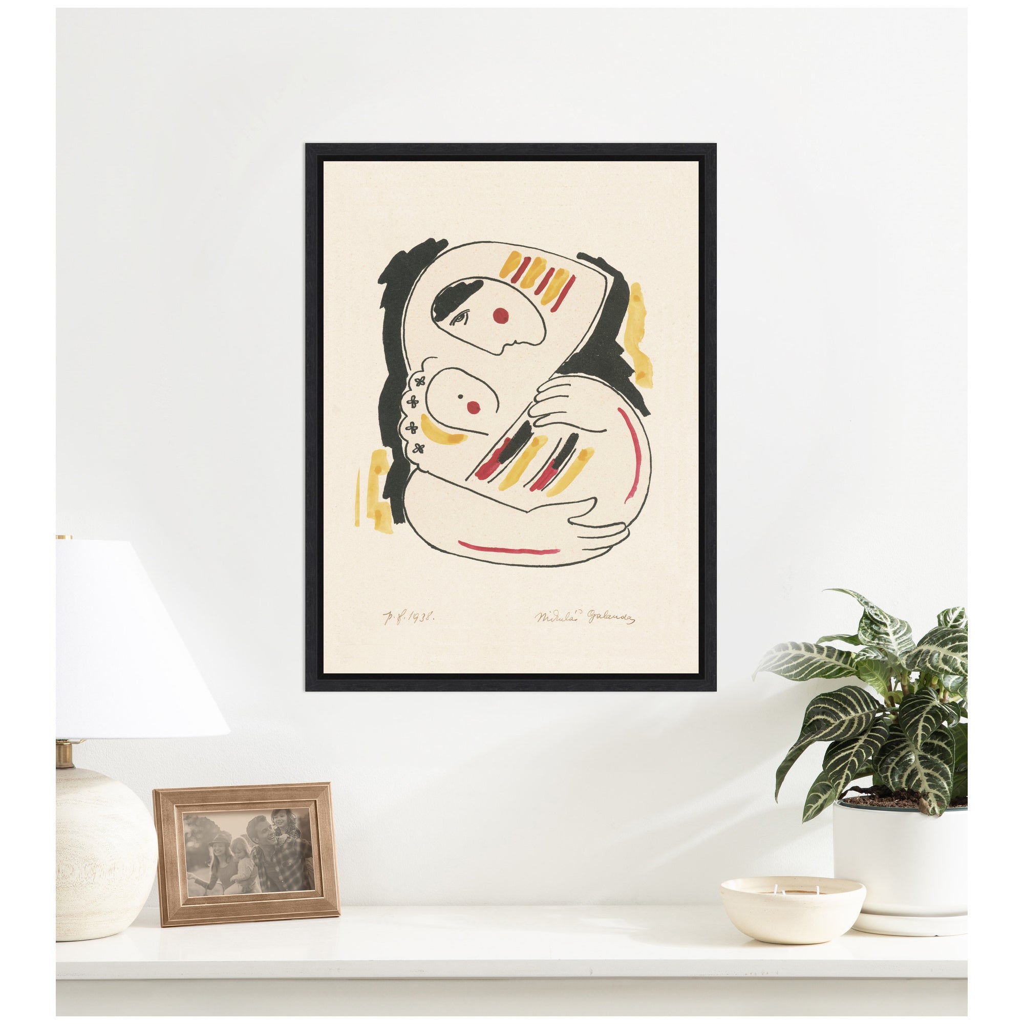 1938 Mikulas Galanda by Nostalgia Prints Framed Canvas Wall Art Print