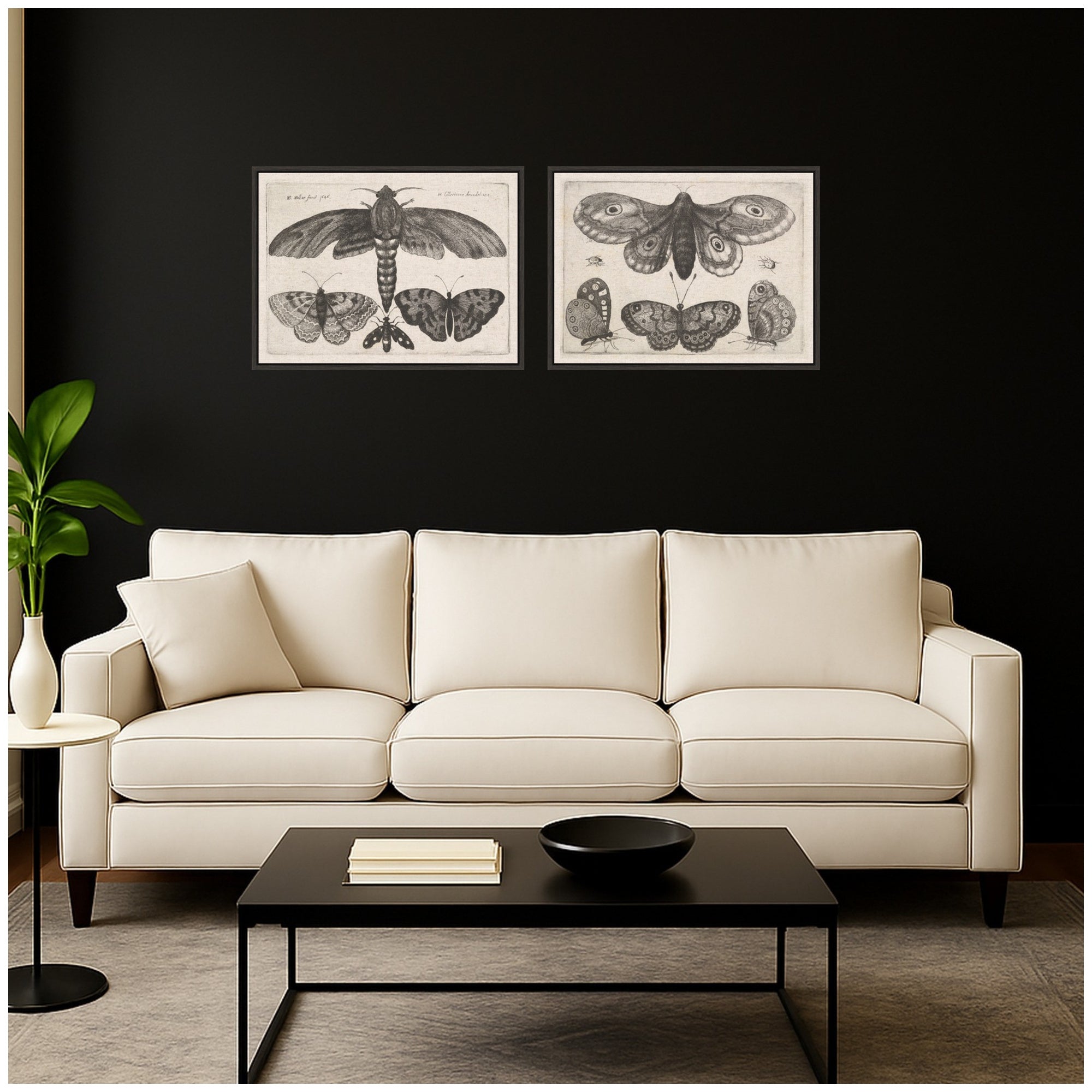 Art Set 2 Piece Set 18x24 Sylvie Dark Gray 6
