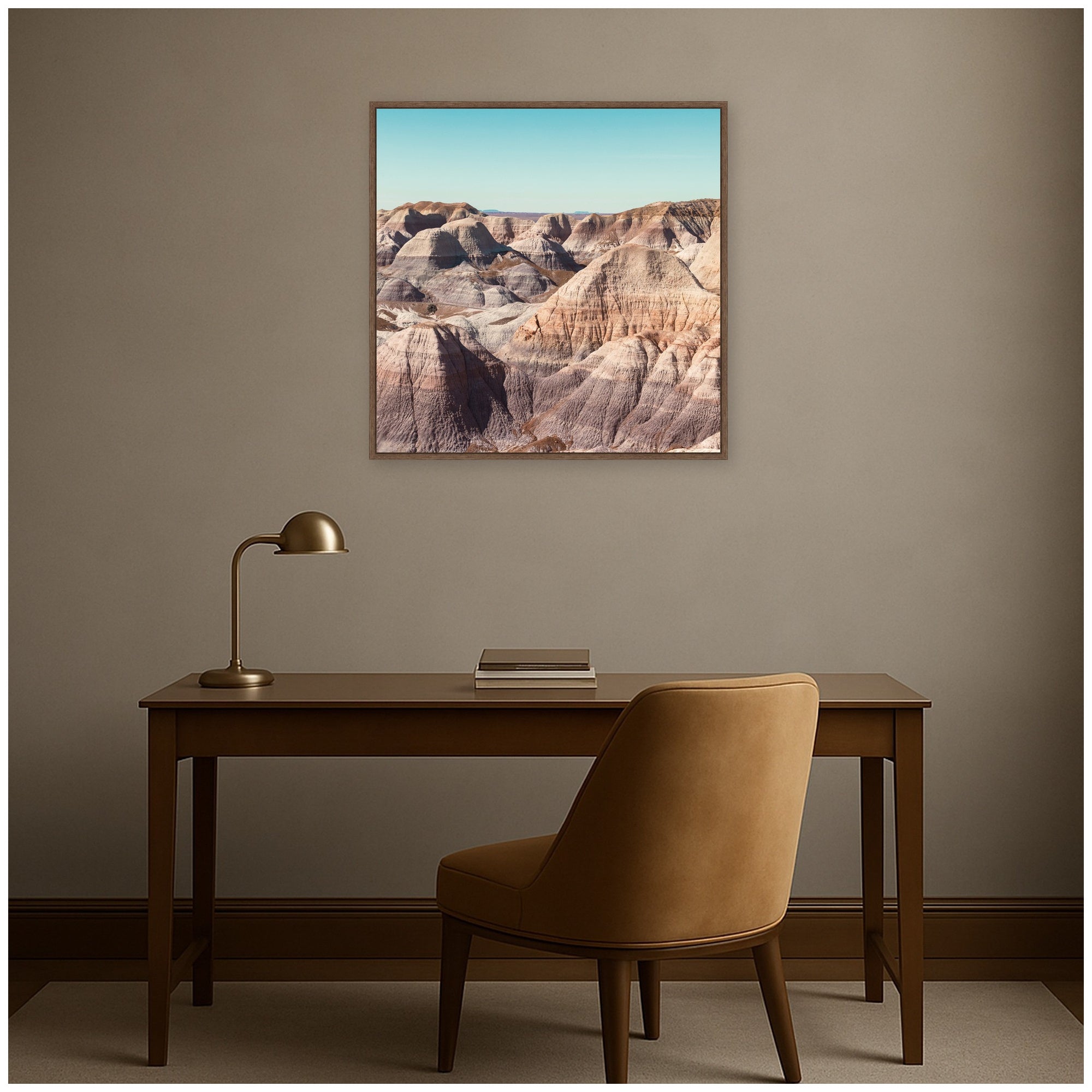 Framed Canvas 30x30 Sylvie Walnut 6