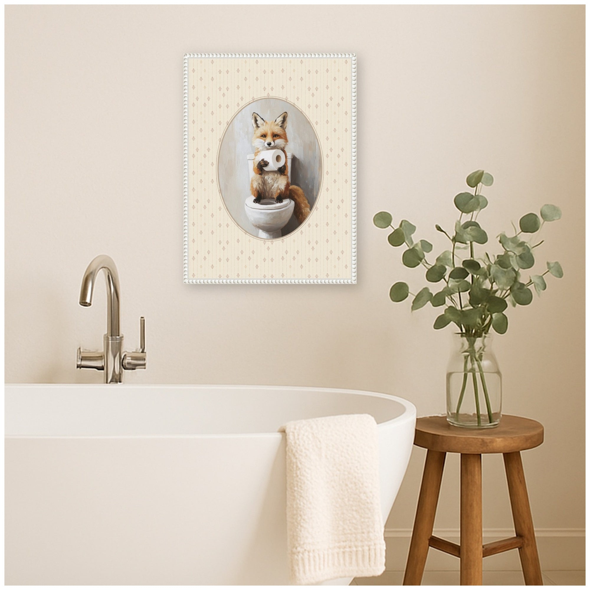 Framed Canvas 18x24 Sylvie Beaded White 7