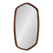 Hexagon Mirror Walnut Brown 20x36 1