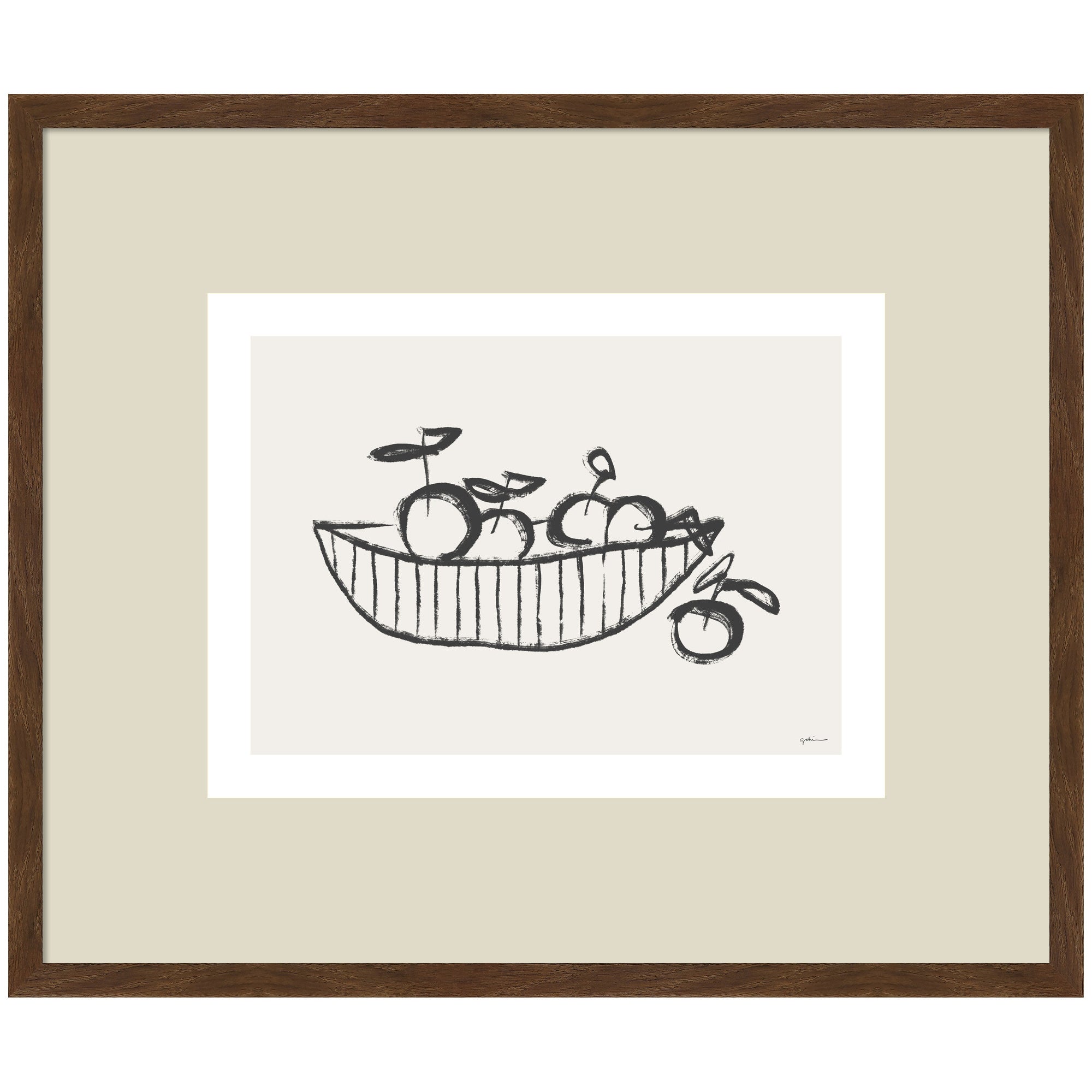 Orange Basket by Gabrielly Guedes Framed Wall Art Print