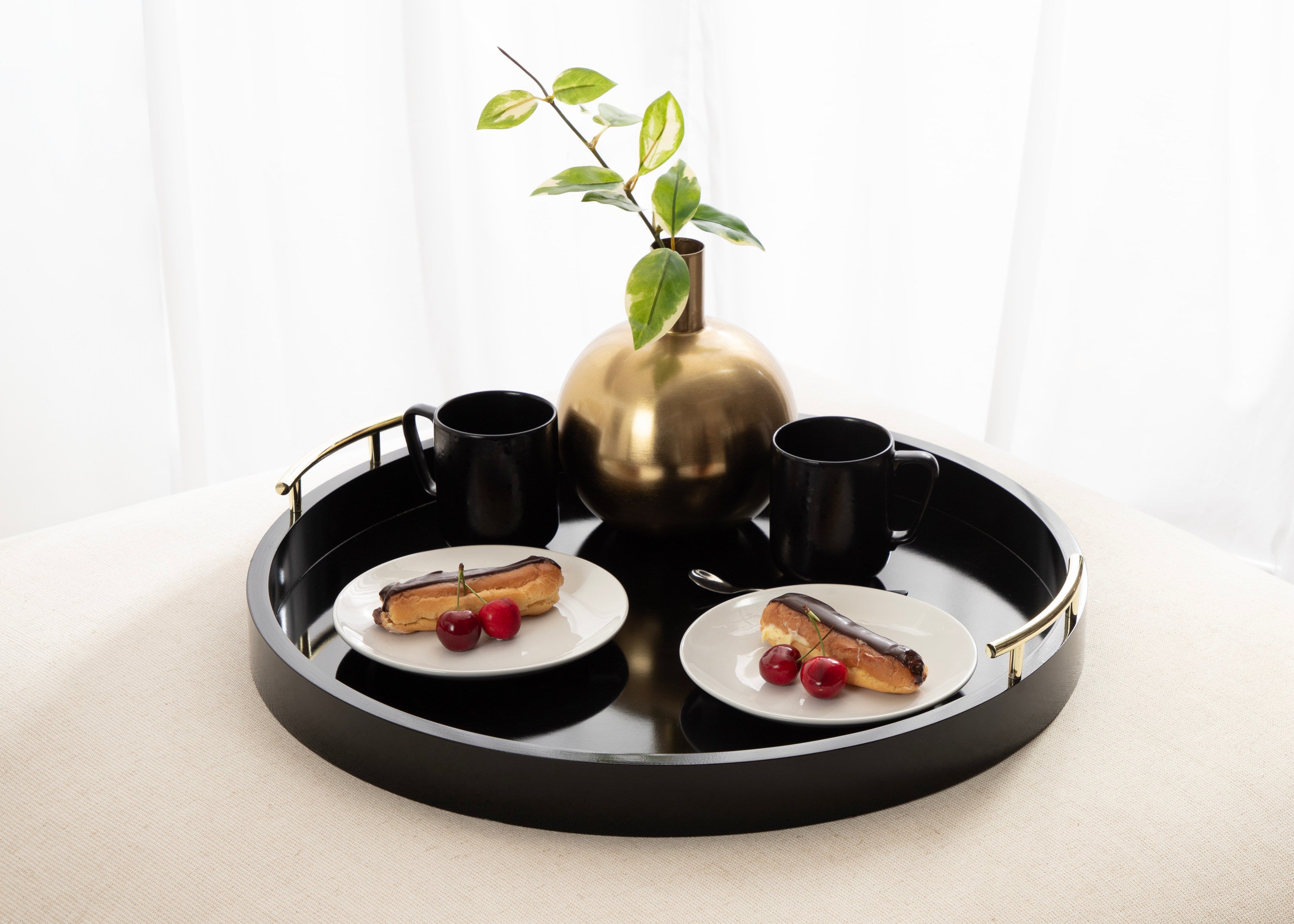 Single Tray Black 22" Diameter 7