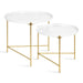 Nesting Table White Gold 2 Piece 1
