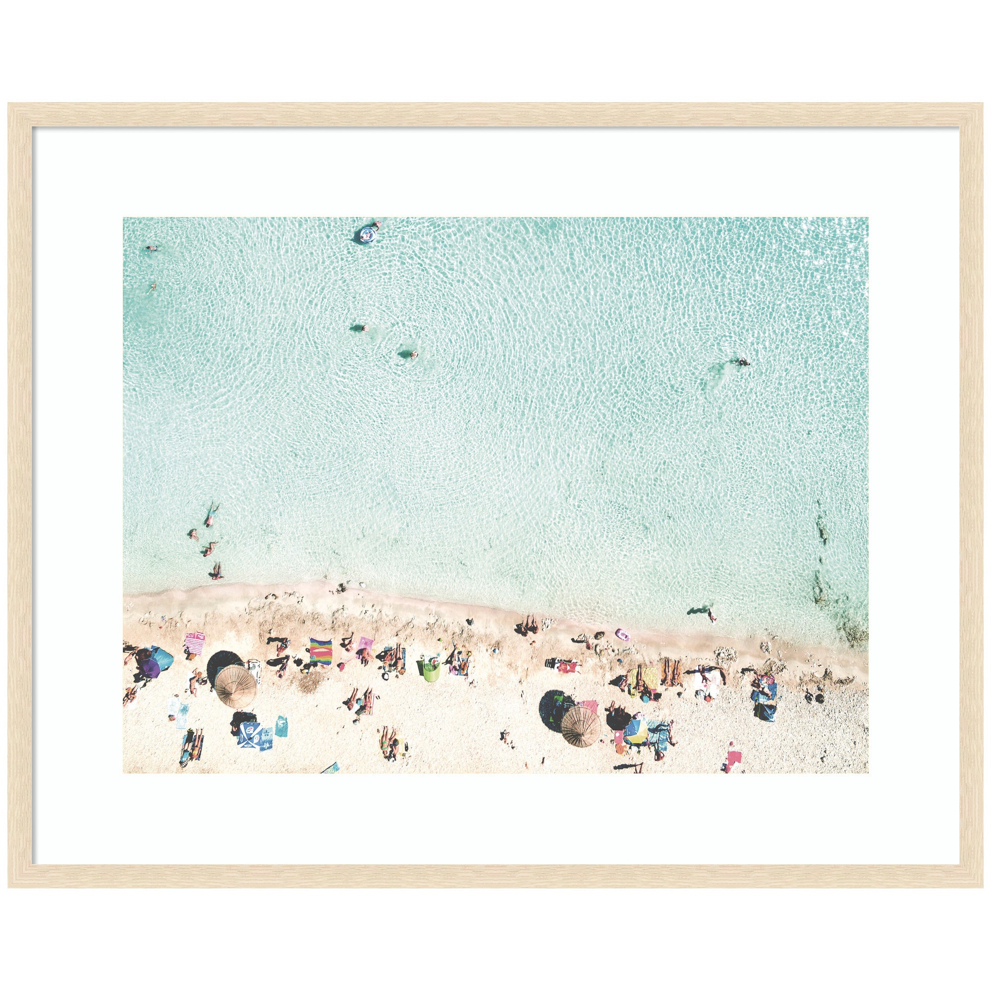 Turquoise Beach from Above No. 2 by Amy Peterson Framed Wall Art Print