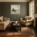 Mounted Canvas Castellan Distressed White 32x32 5
