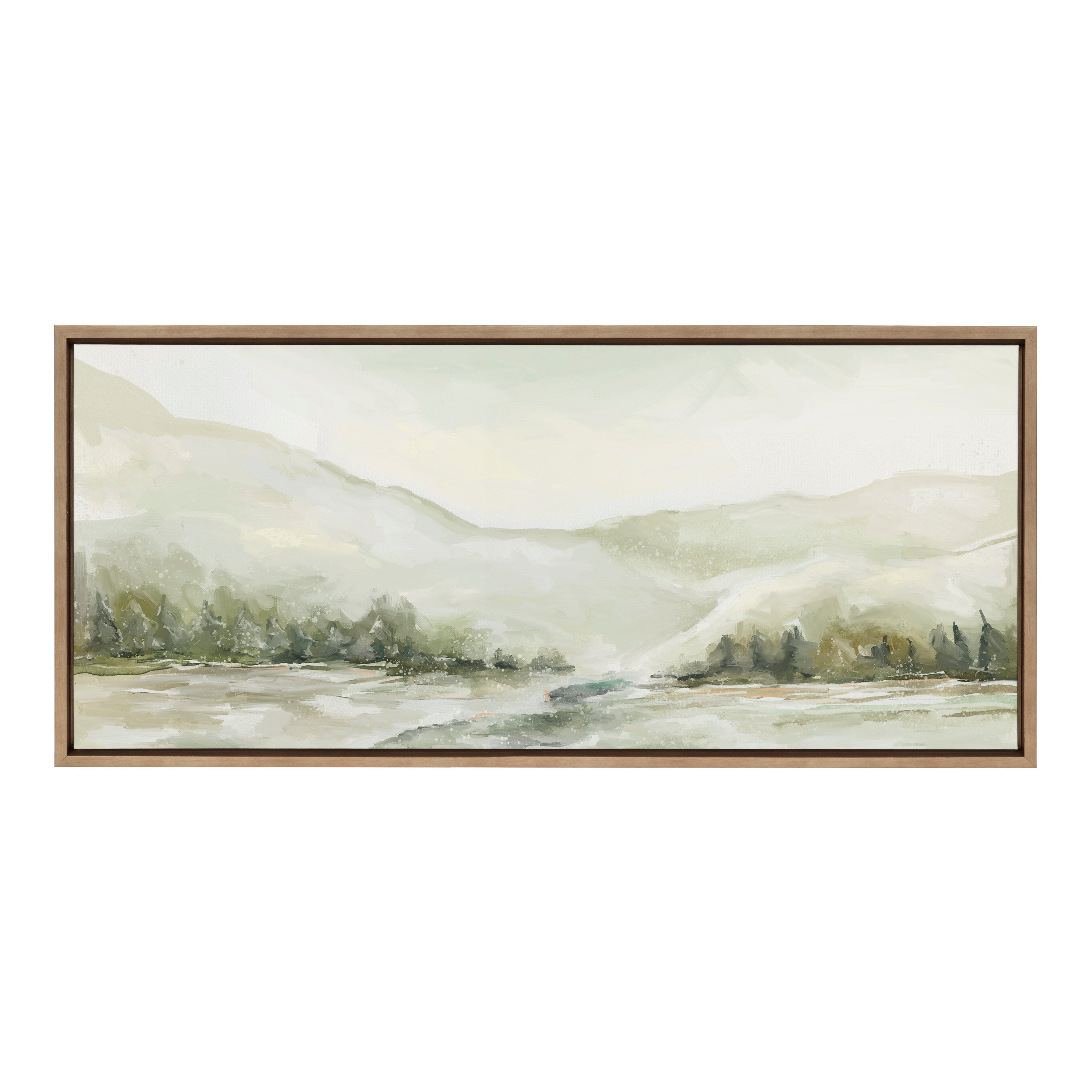 Framed Canvas 18x40 Sylvie Dark Gold 2
