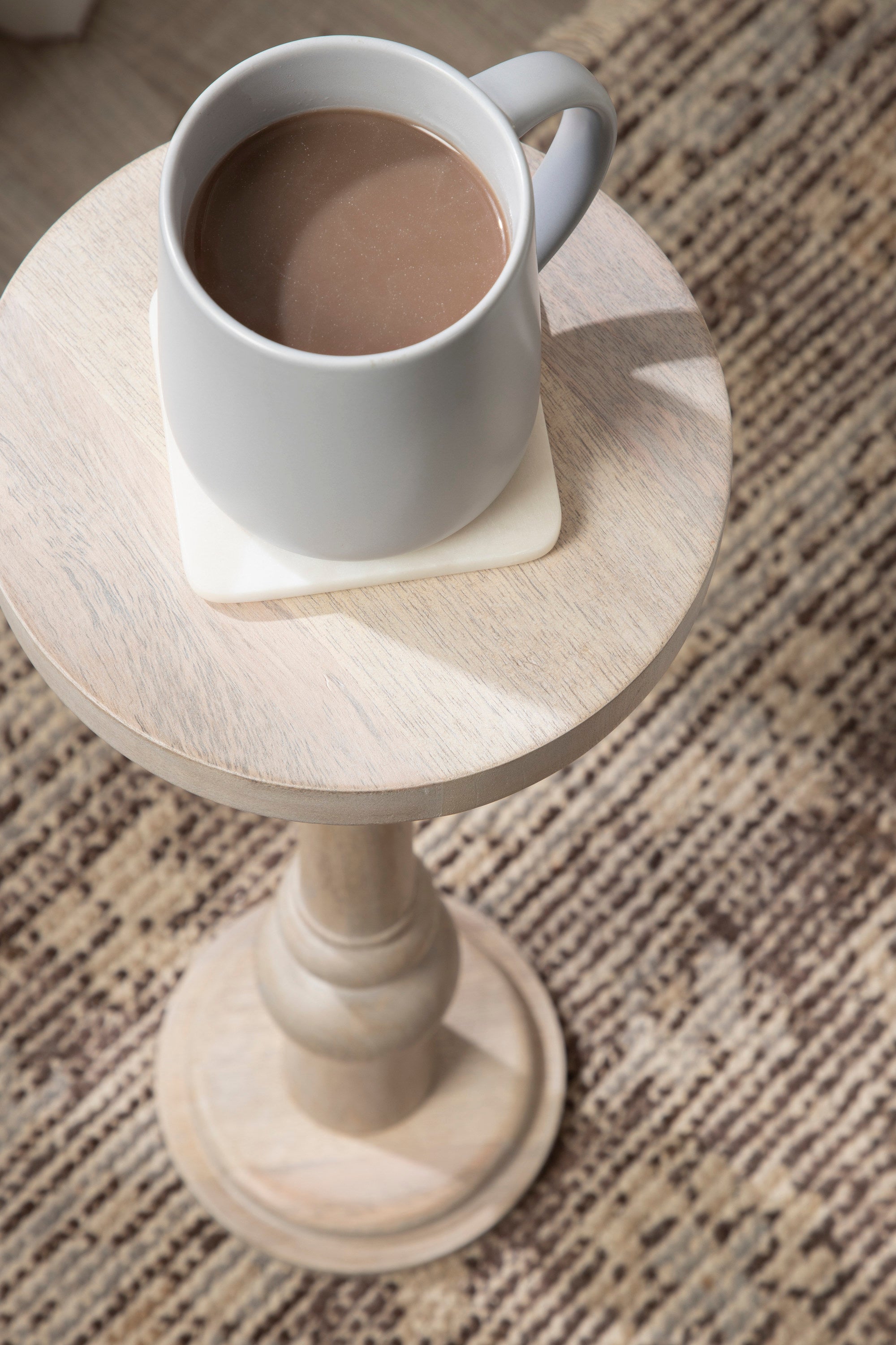 Side Table Whitewash 8x8x23 8