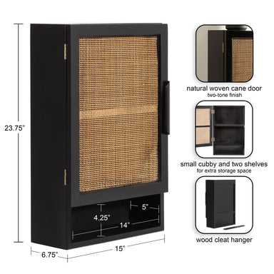 Cabinet Black 15x7x24 2