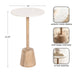 Side Table White Natural Beige 14x14x24 2