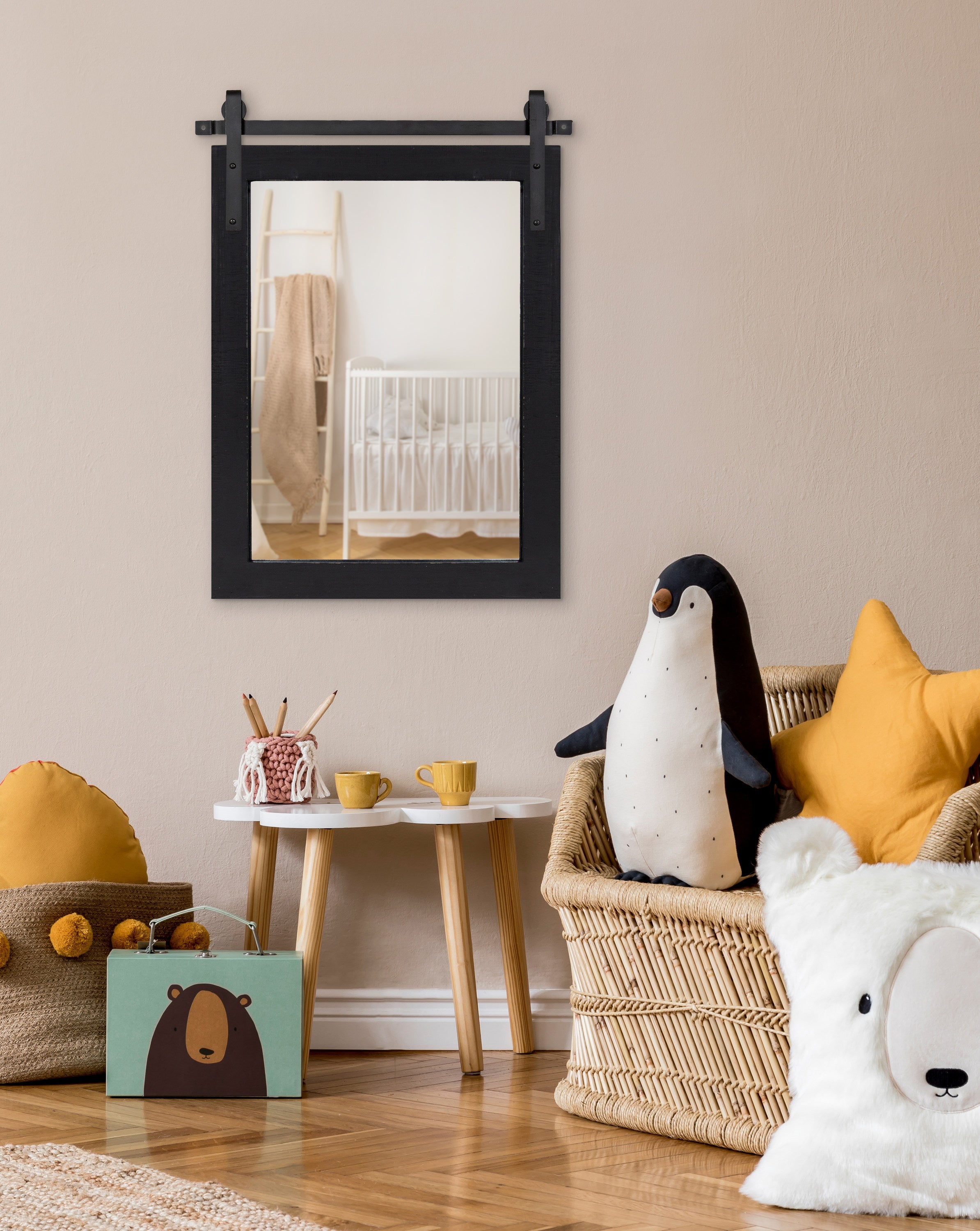 Rectangle Mirror Black 18x26 6