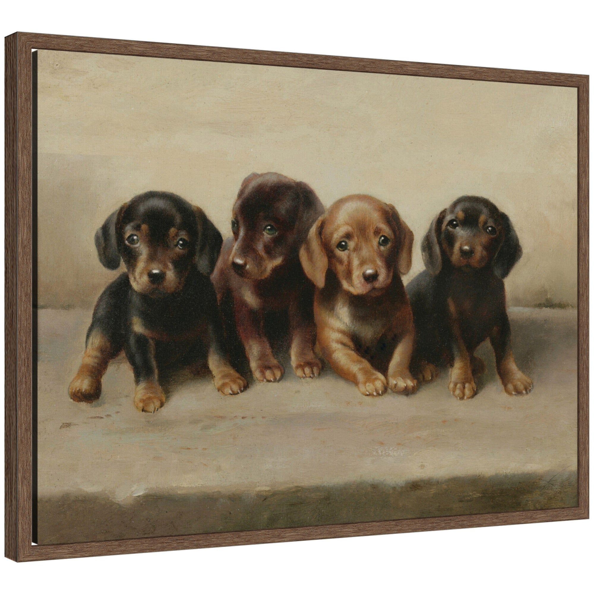 Framed Canvas 24x18 Sylvie Walnut 1