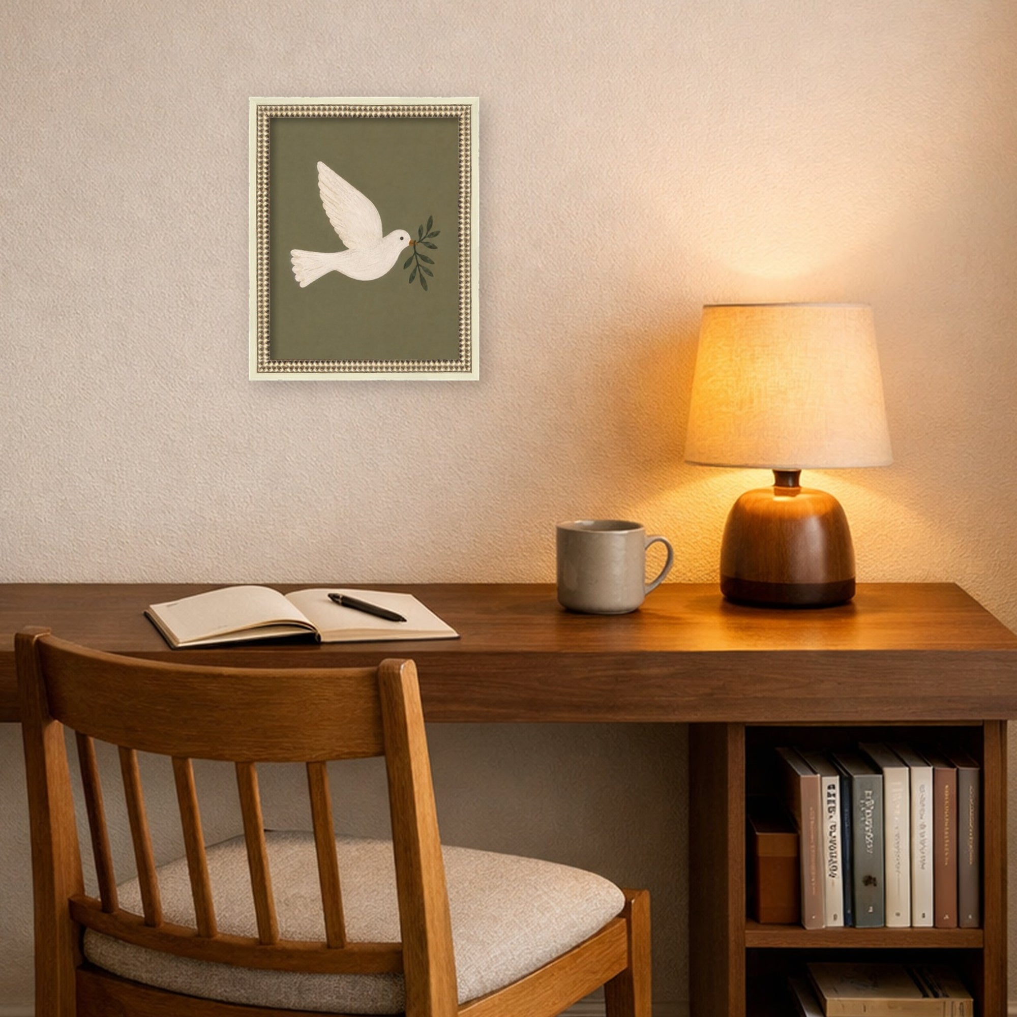 Mounted Canvas Castellan Distressed White 13x16 6