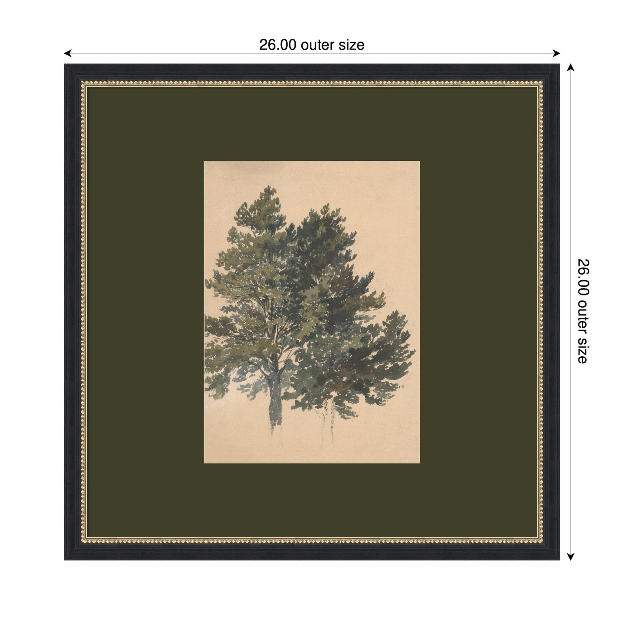 Framed Art 26x26 Belmont Black 2