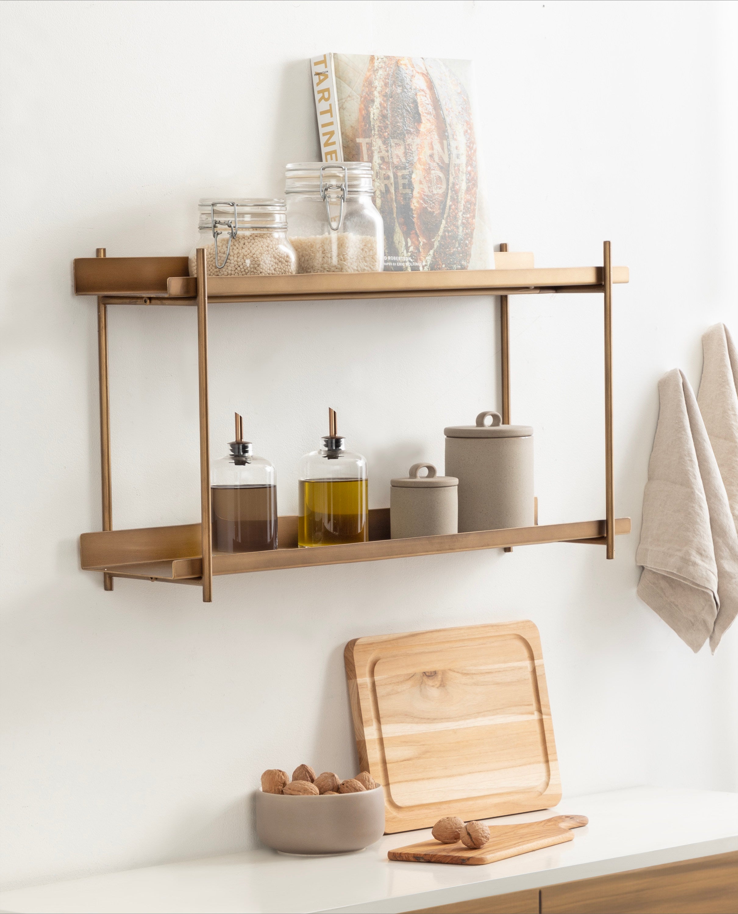Accent Shelf Gold 28x7x15 7