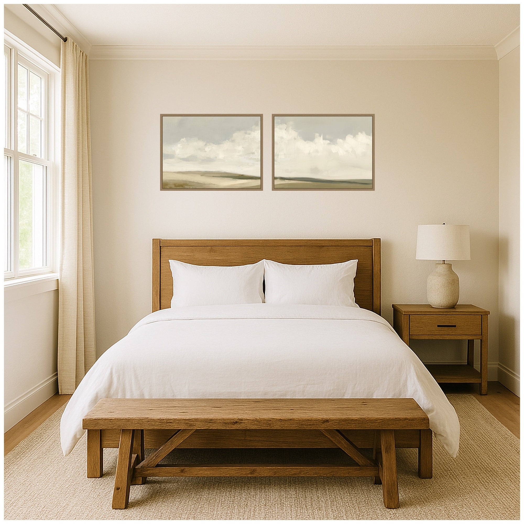Framed Canvas Sylvie Dark Gold 2 Piece Set 18x24 5