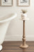 Side Table White Natural Beige 8x8x23 6