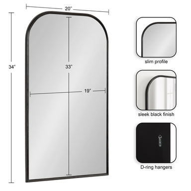 Arch Mirror Black 20x34 2