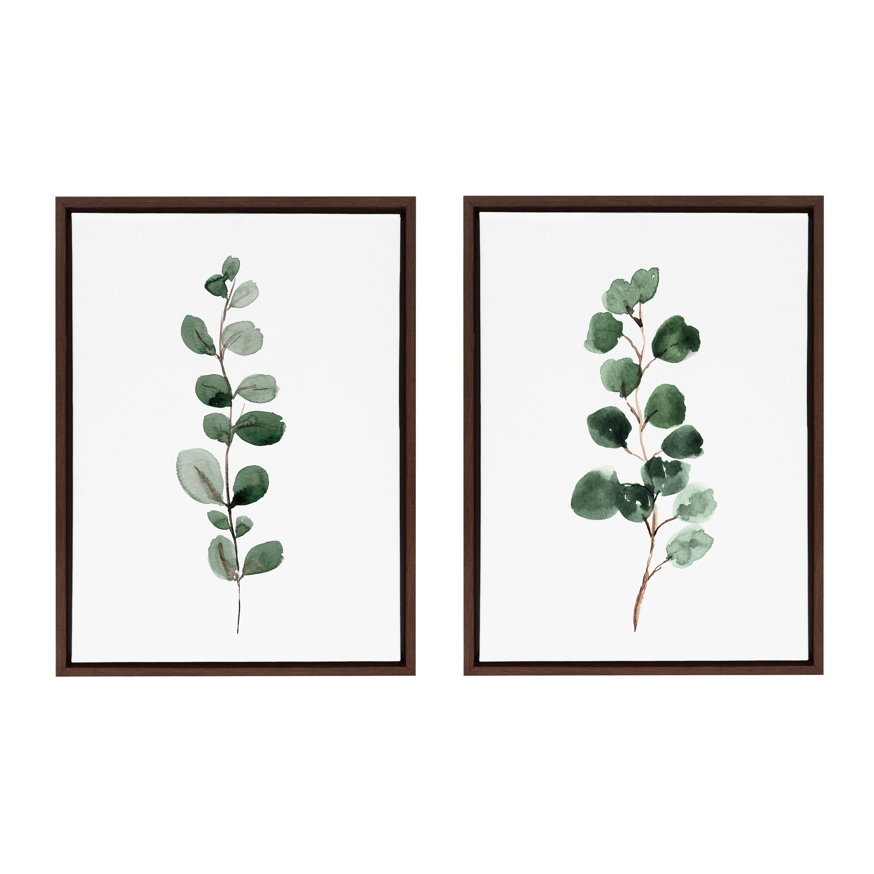 Sylvie Eucalyptus Framed Canvas Set by Maja Mitrovic