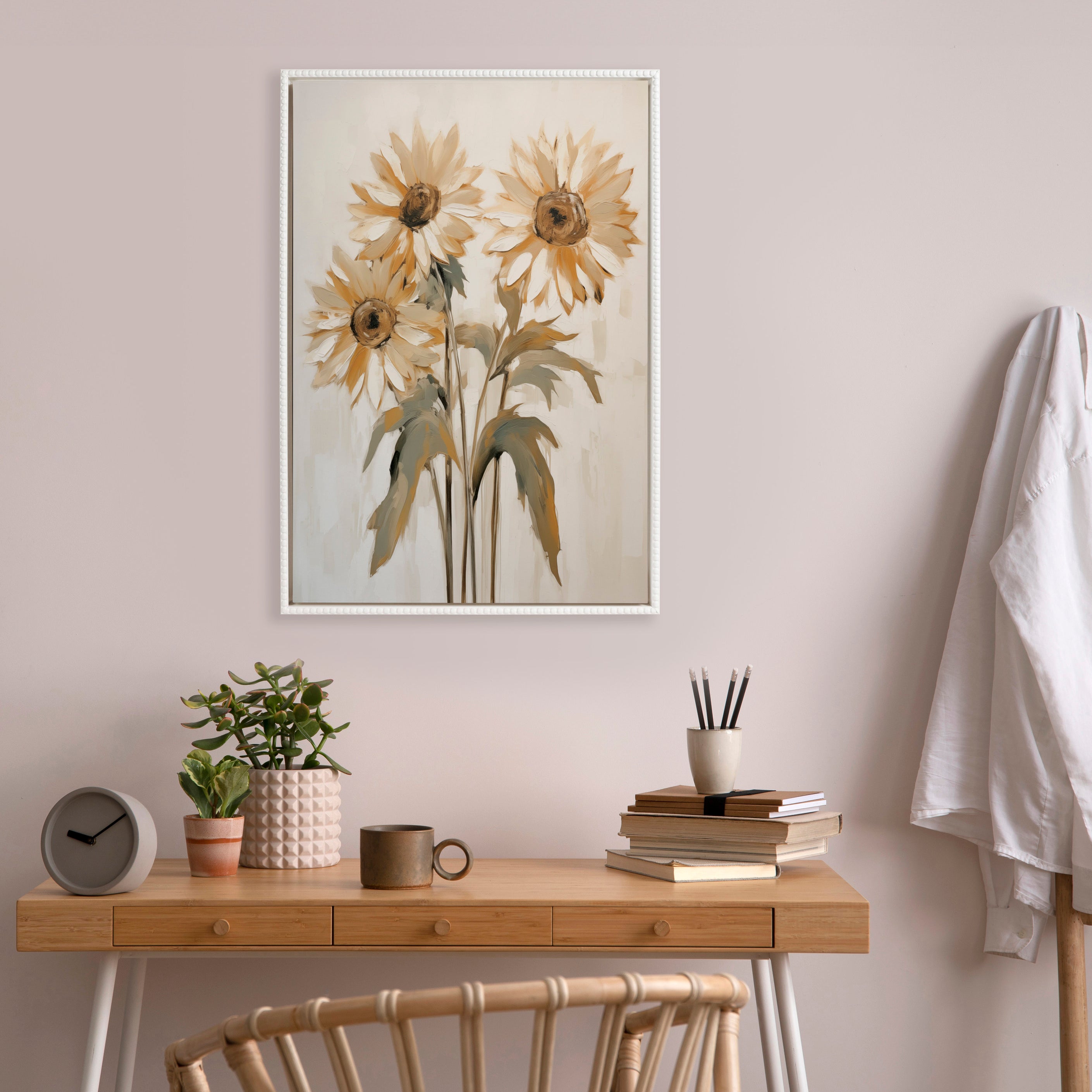 Framed Canvas 23x33 Sylvie Beaded White 5