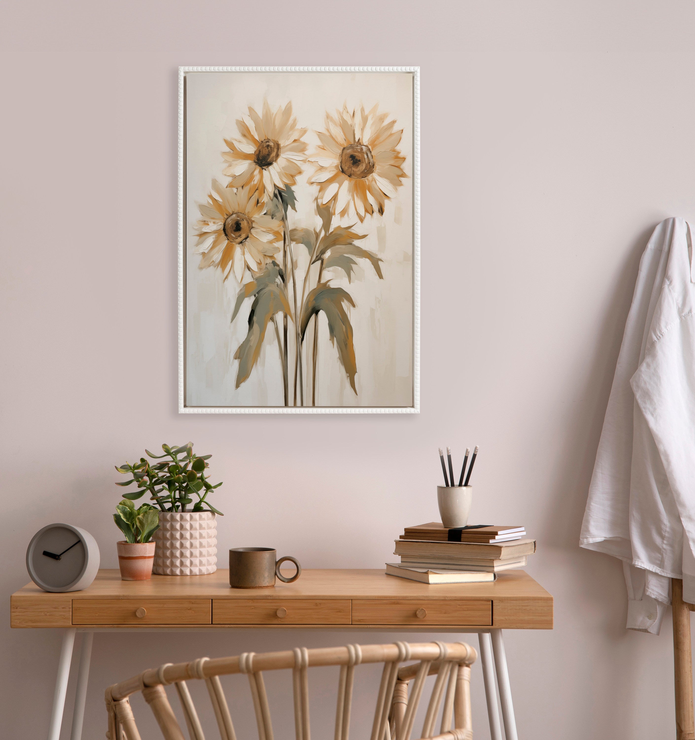 Framed Canvas 23x33 Sylvie Beaded White 5