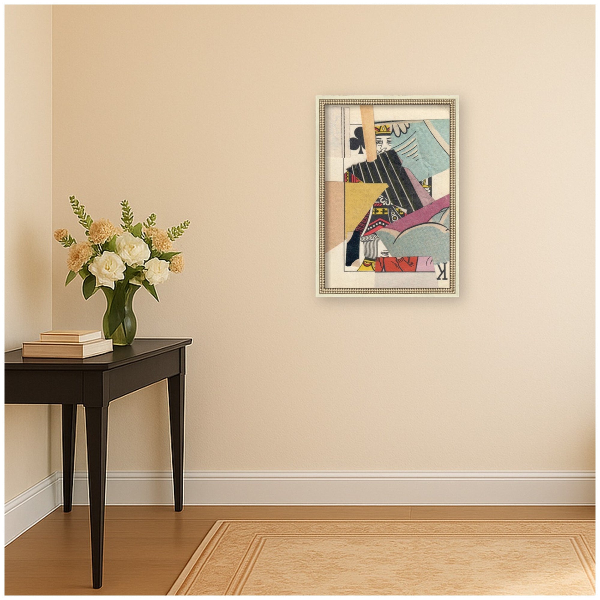 Mounted Canvas Castellan Distressed White 18x26 7