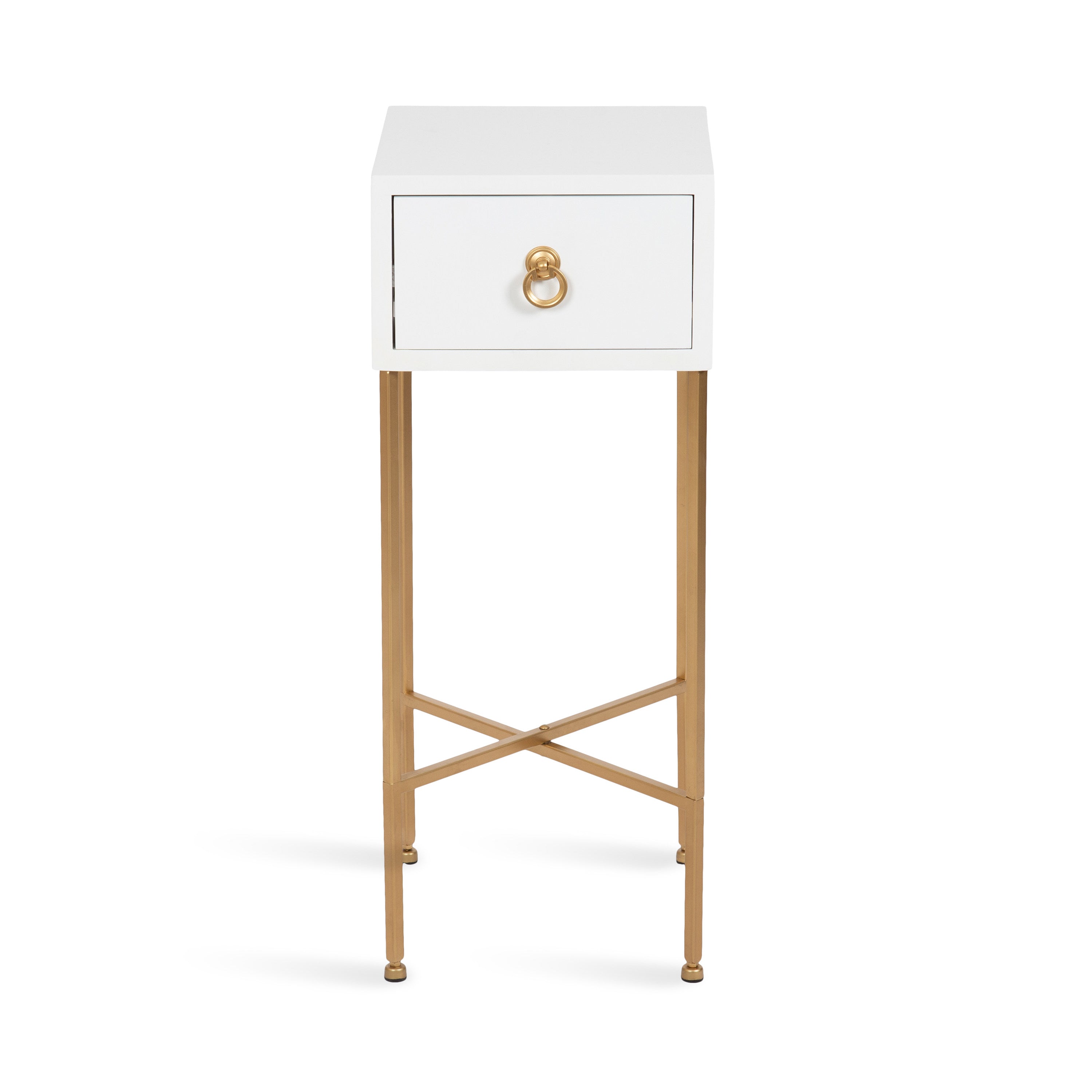 Tea Table White Gold 12x12x30 5