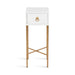 Tea Table White Gold 12x12x30 5