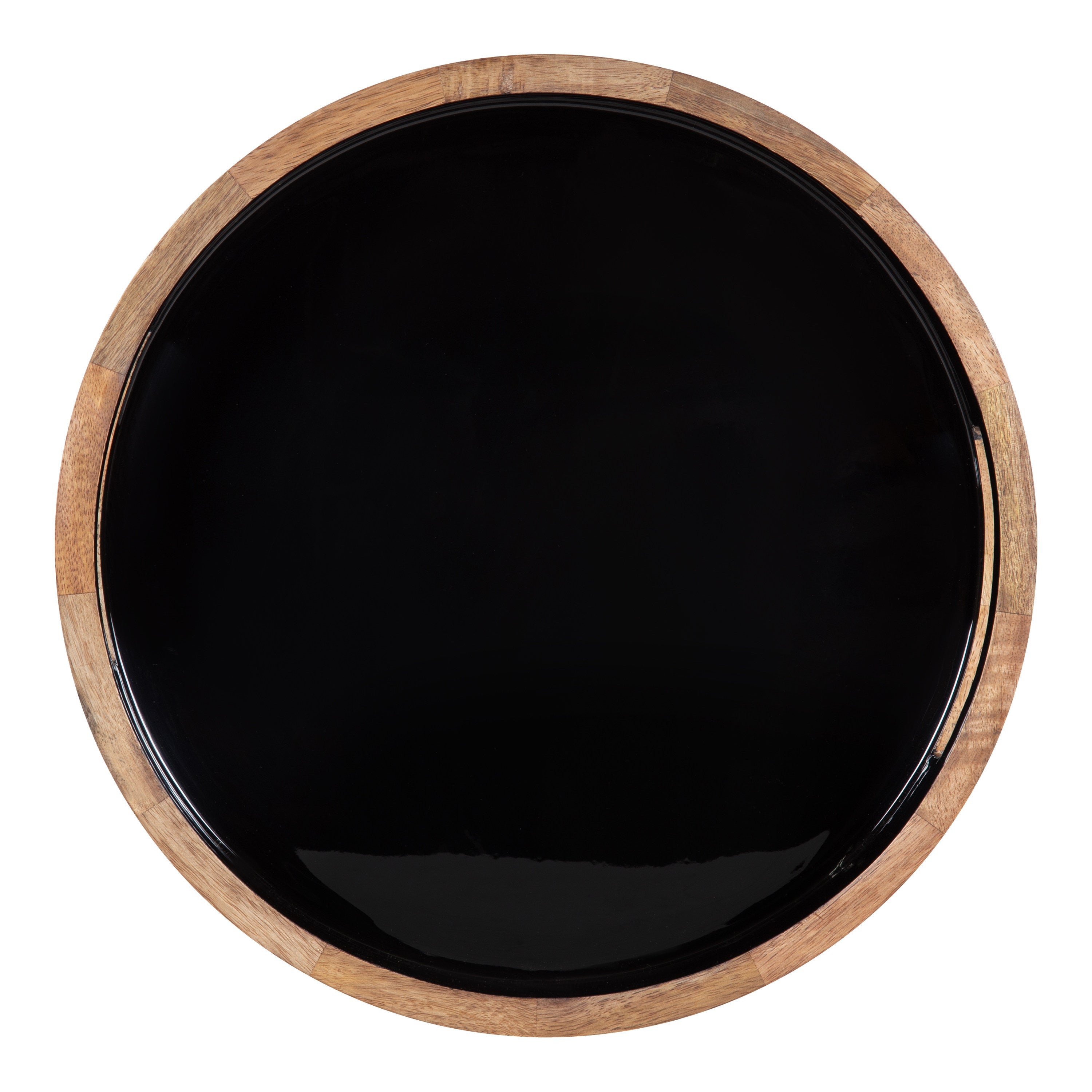 Ehrens Round Decorative Wood Tray