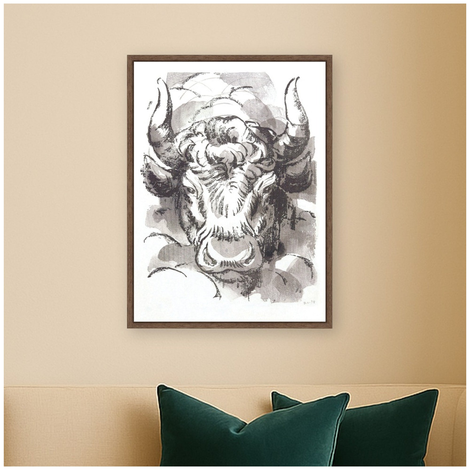 Framed Canvas 18x24 Sylvie Walnut 6