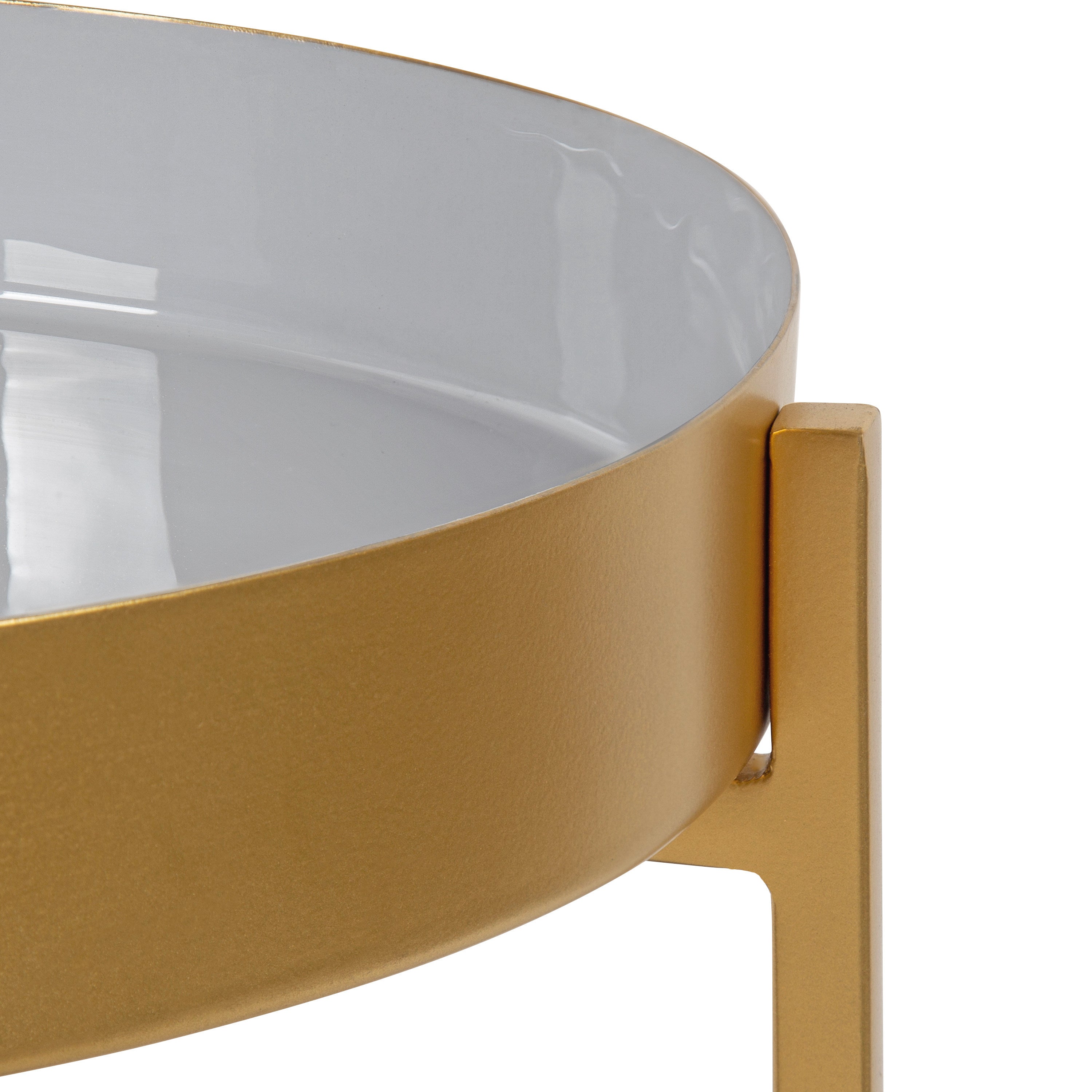 Side Table 15x15x24 Gold Gray 4